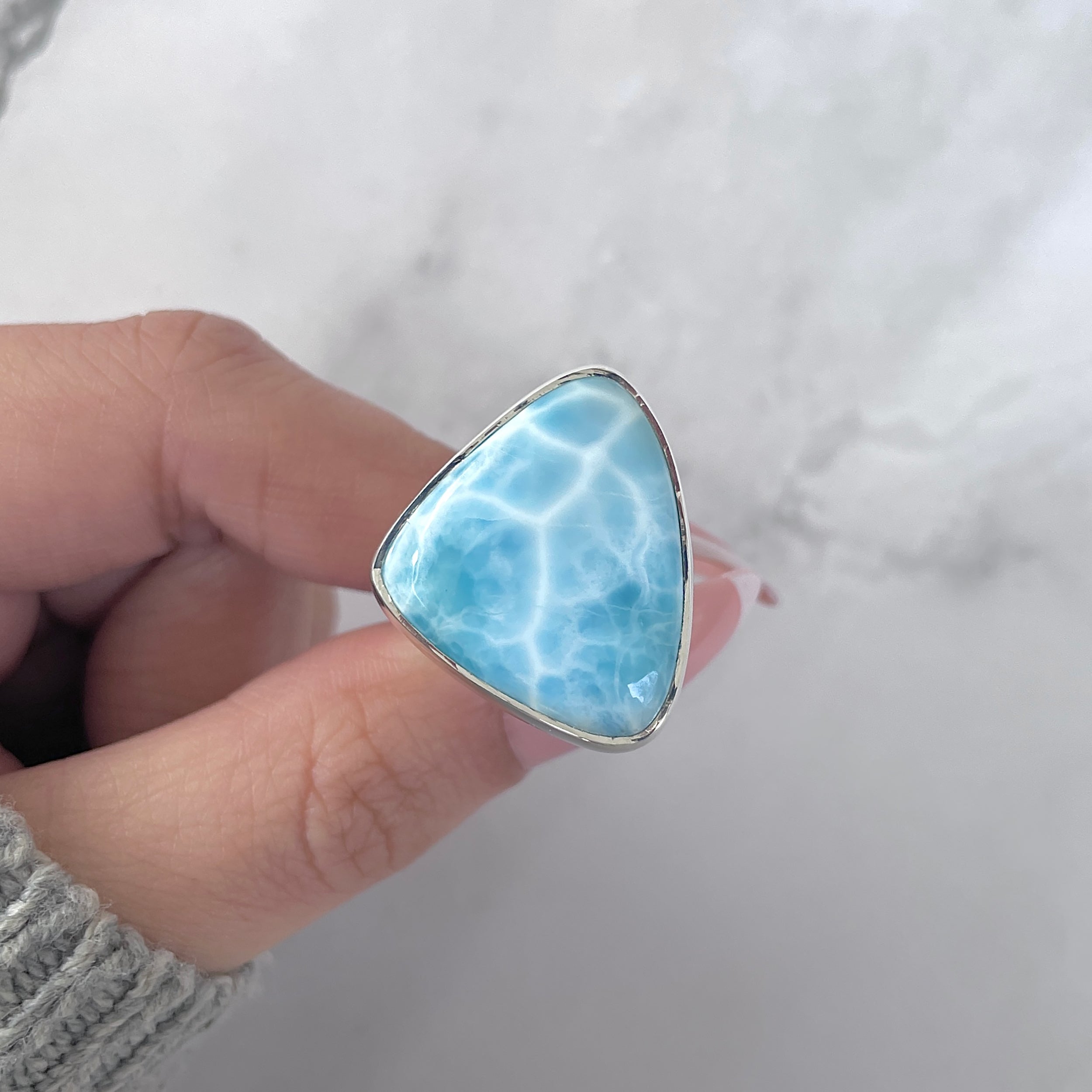 Larimar Adjustable Ring-(LAR-R-1572.)