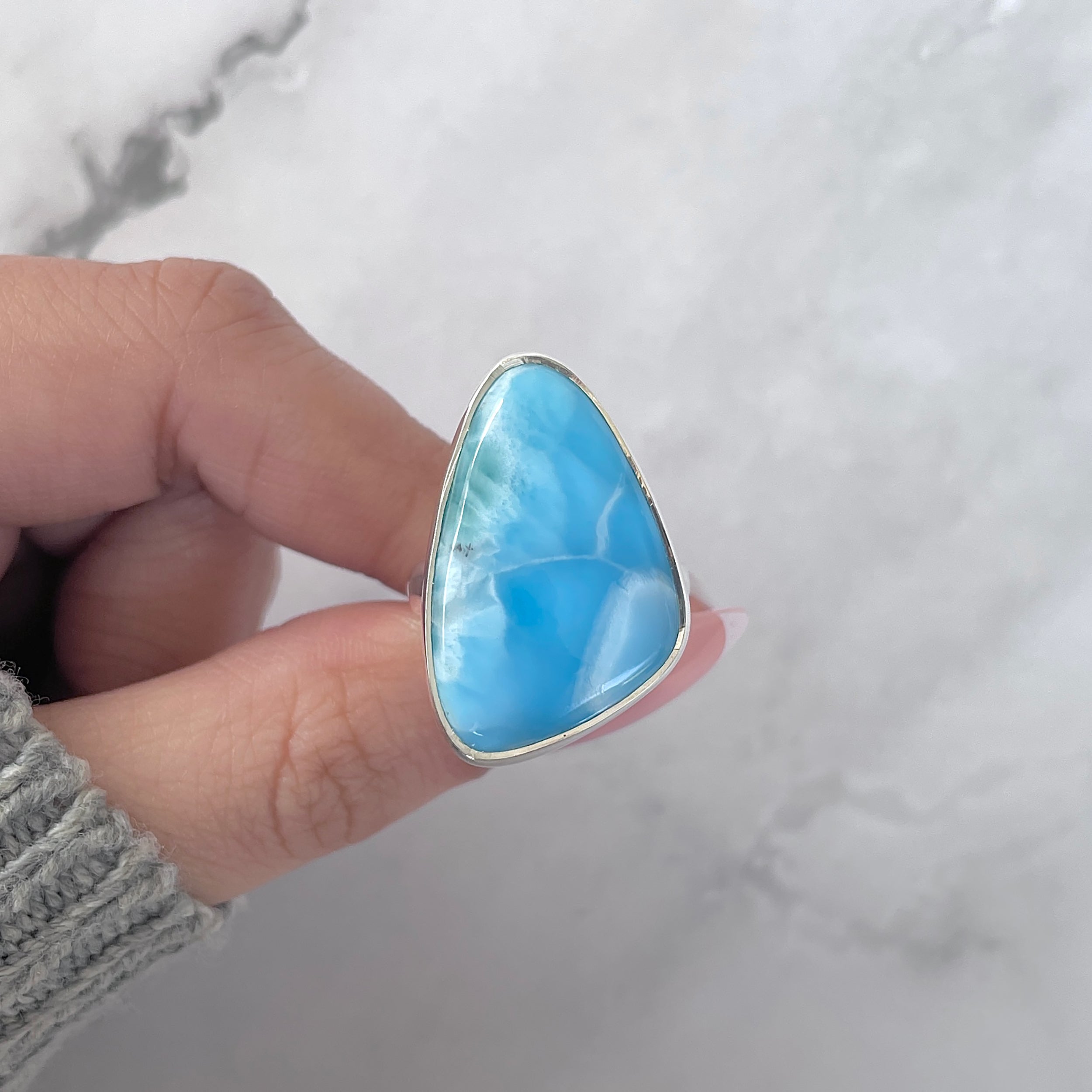 Larimar Adjustable Ring-(LAR-R-1573.)