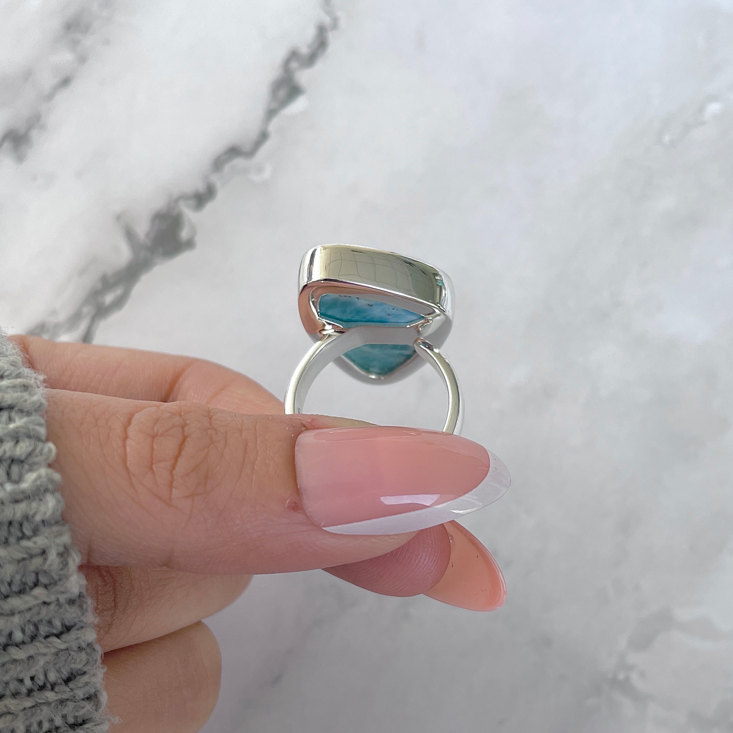 Larimar Adjustable Ring-(LAR-R-1573.)
