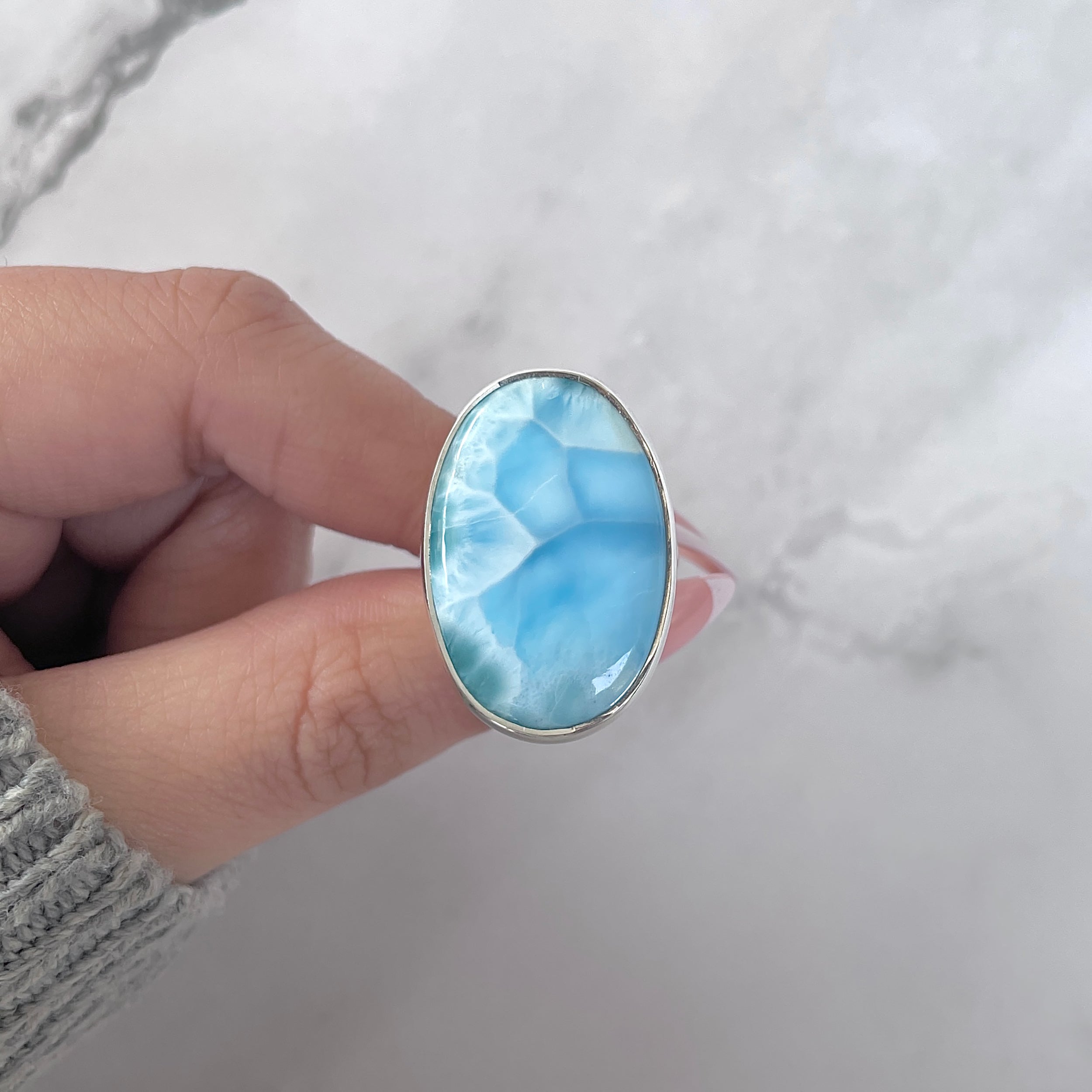 Larimar Adjustable Ring-(LAR-R-1574.)