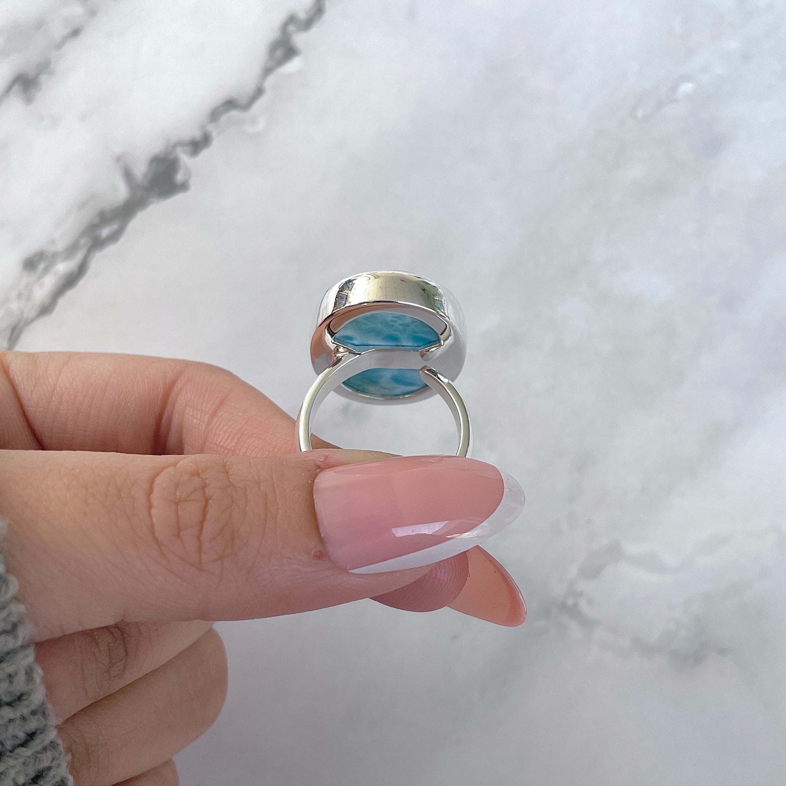 Larimar Adjustable Ring-(LAR-R-1574.)