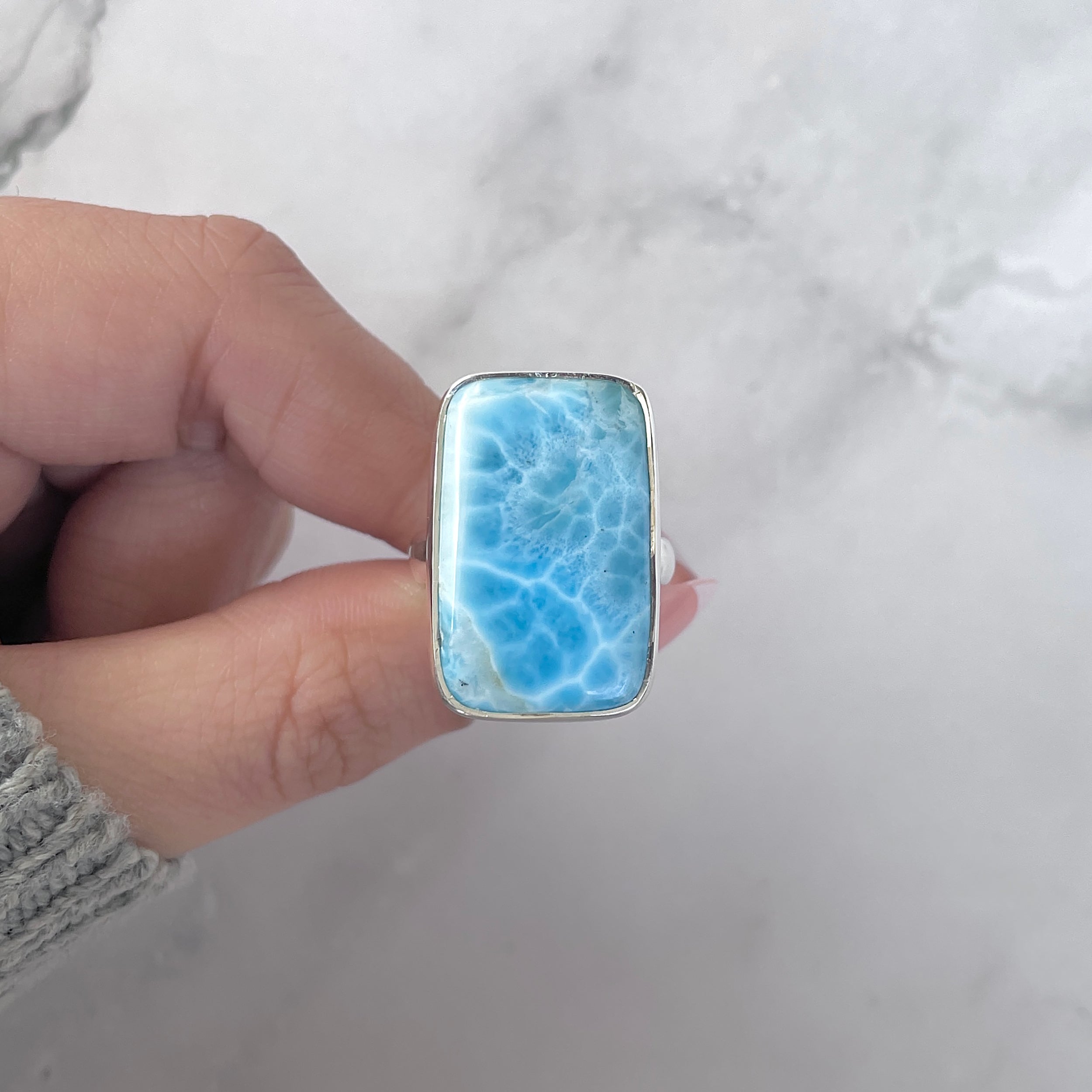 Larimar Adjustable Ring-(LAR-R-1575.)