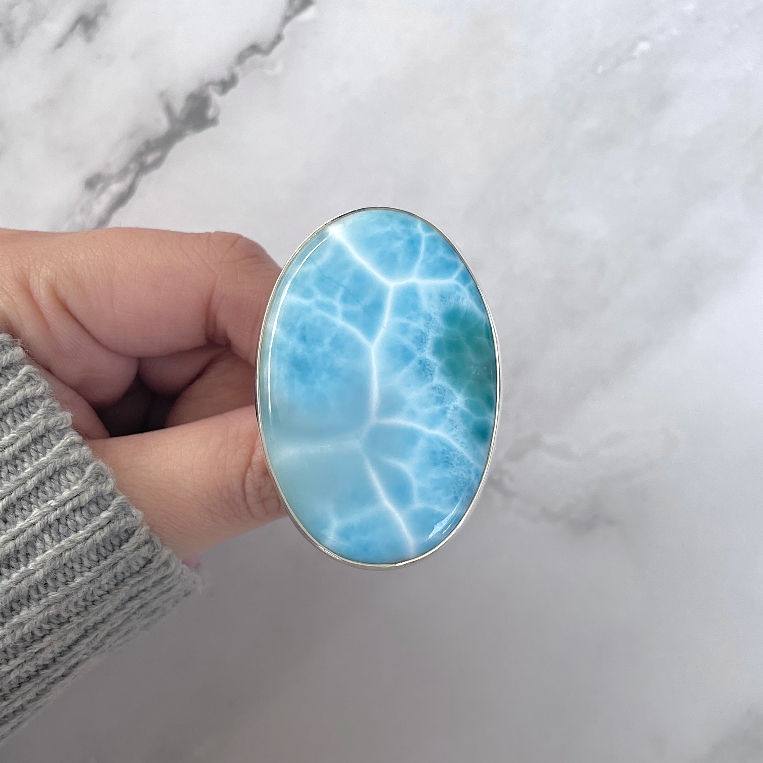 Larimar Adjustable Ring-(LAR-R-1576.)