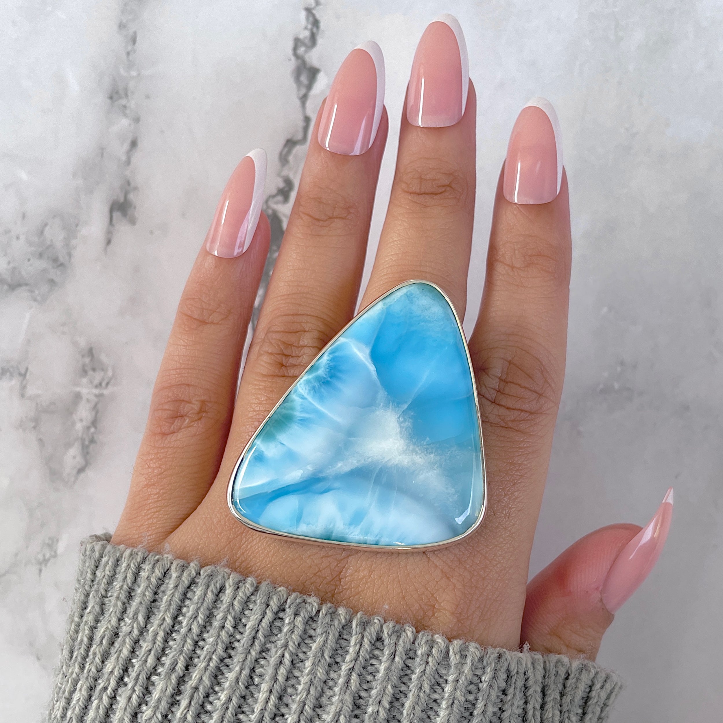 Larimar Adjustable Ring-(LAR-R-1577.)