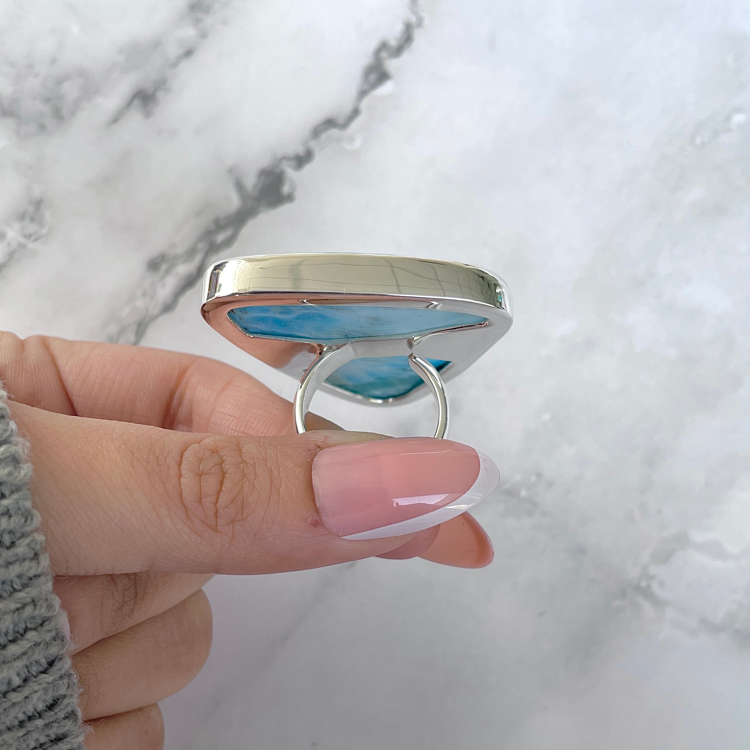 Larimar Adjustable Ring-(LAR-R-1577.)