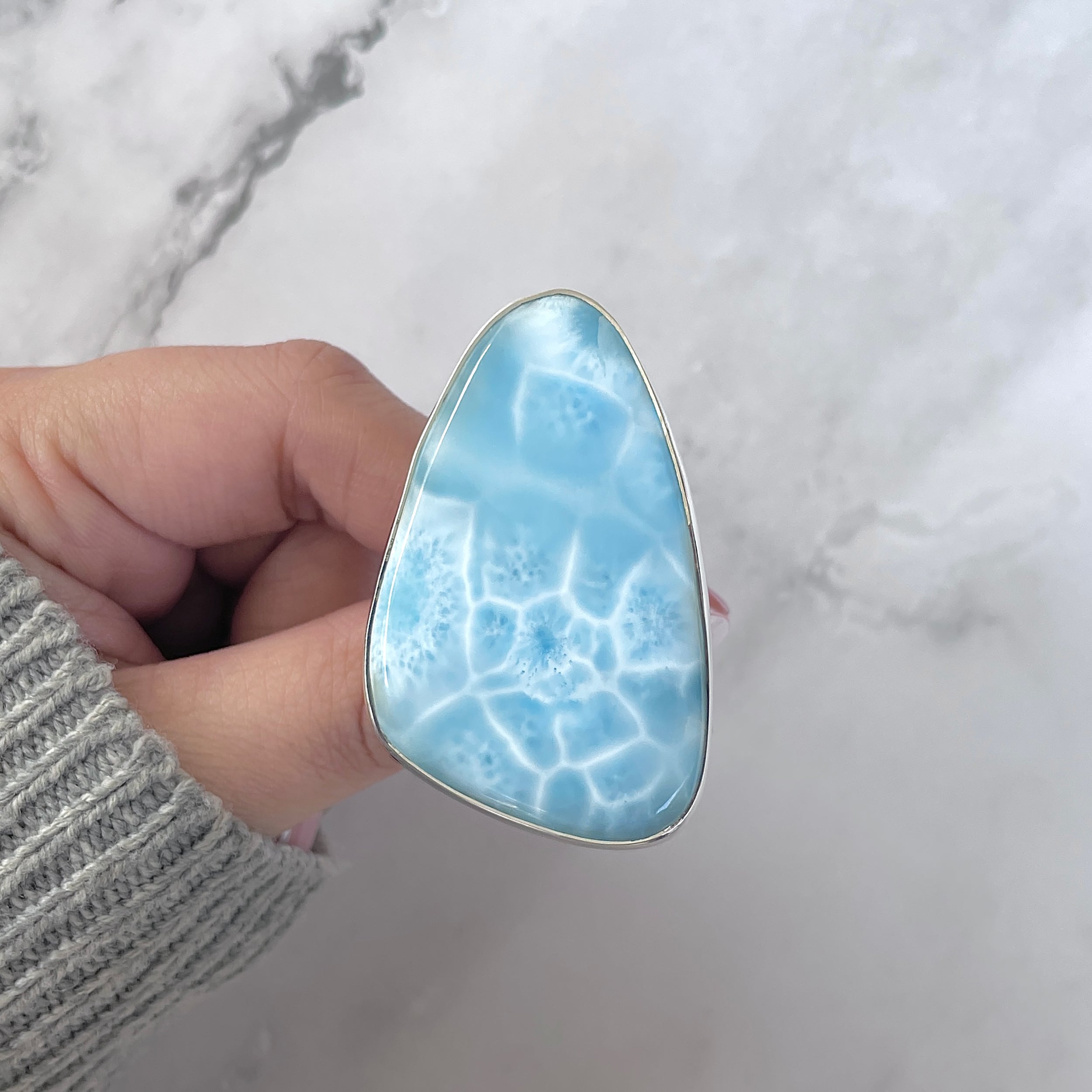 Larimar Adjustable Ring-(LAR-R-1578.)