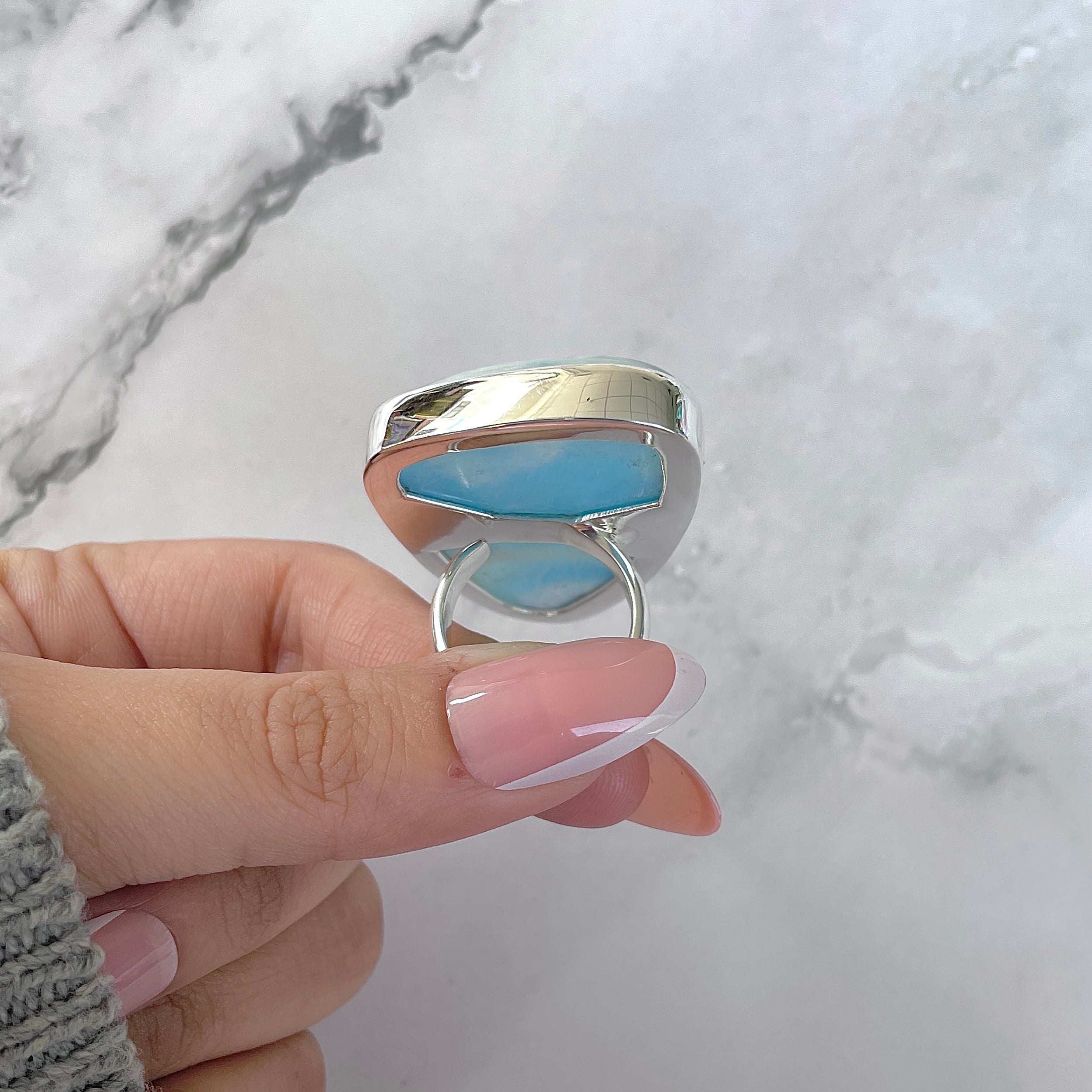 Larimar Adjustable Ring-(LAR-R-1578.)