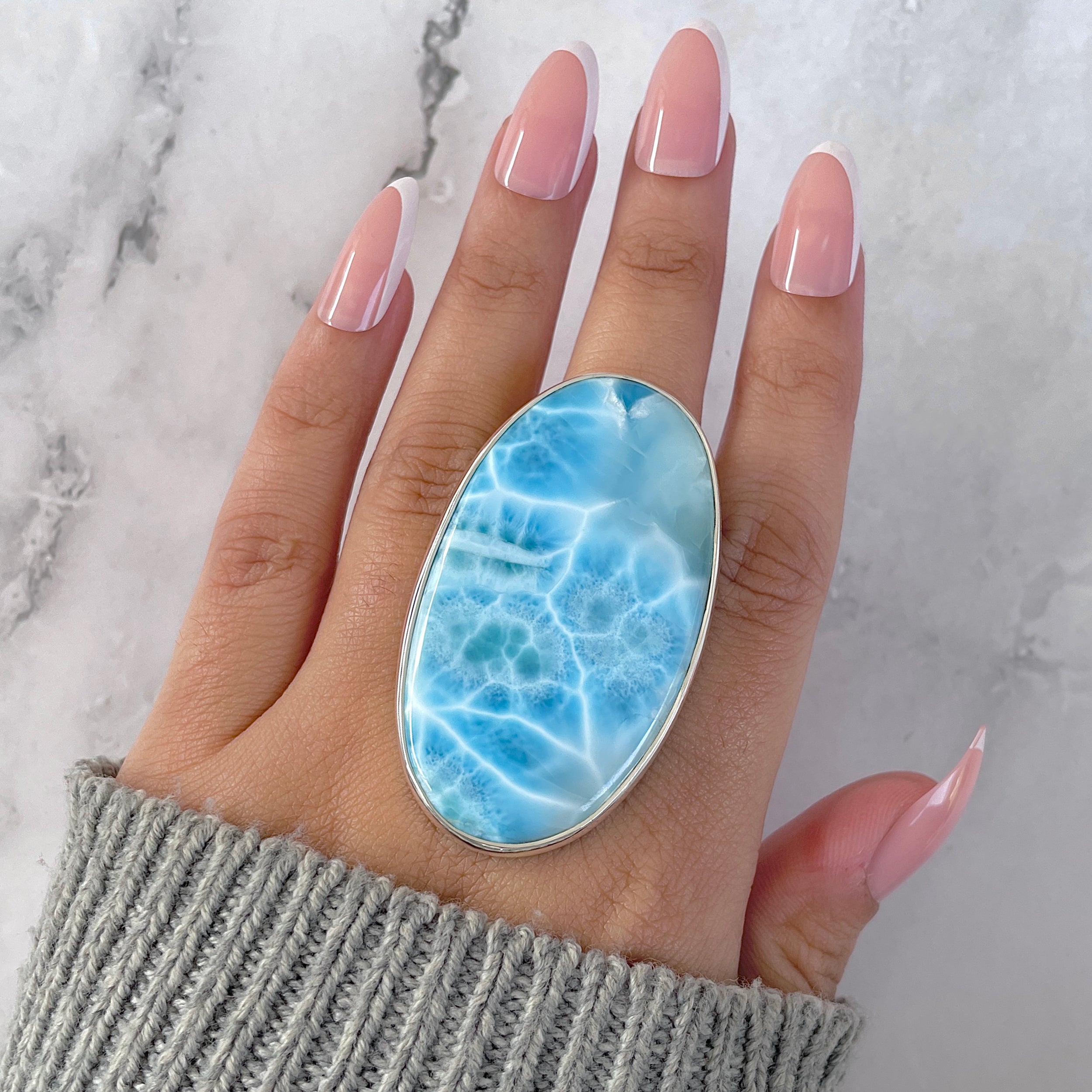 Larimar Adjustable Ring-(LAR-R-1579.)