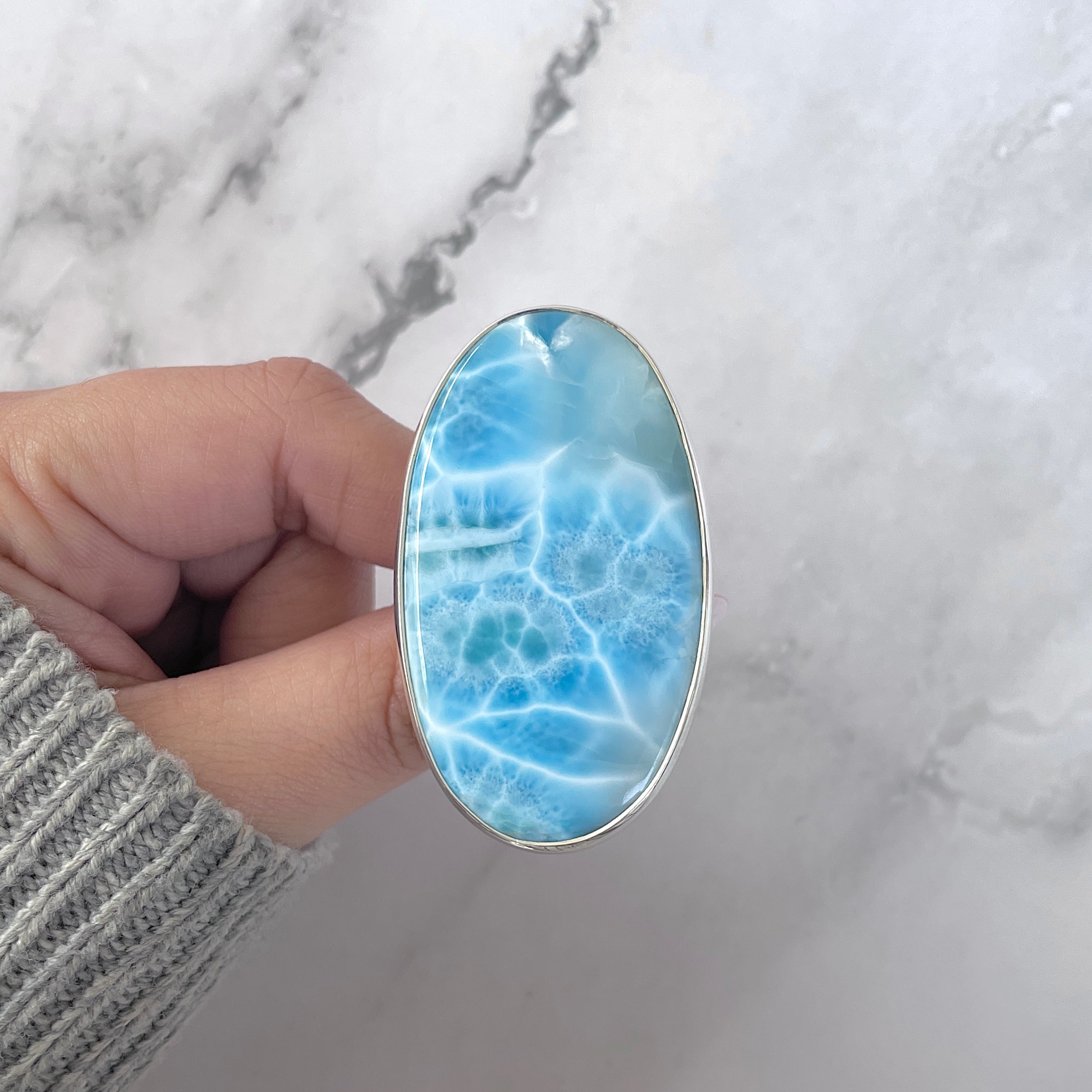 Larimar Adjustable Ring-(LAR-R-1579.)