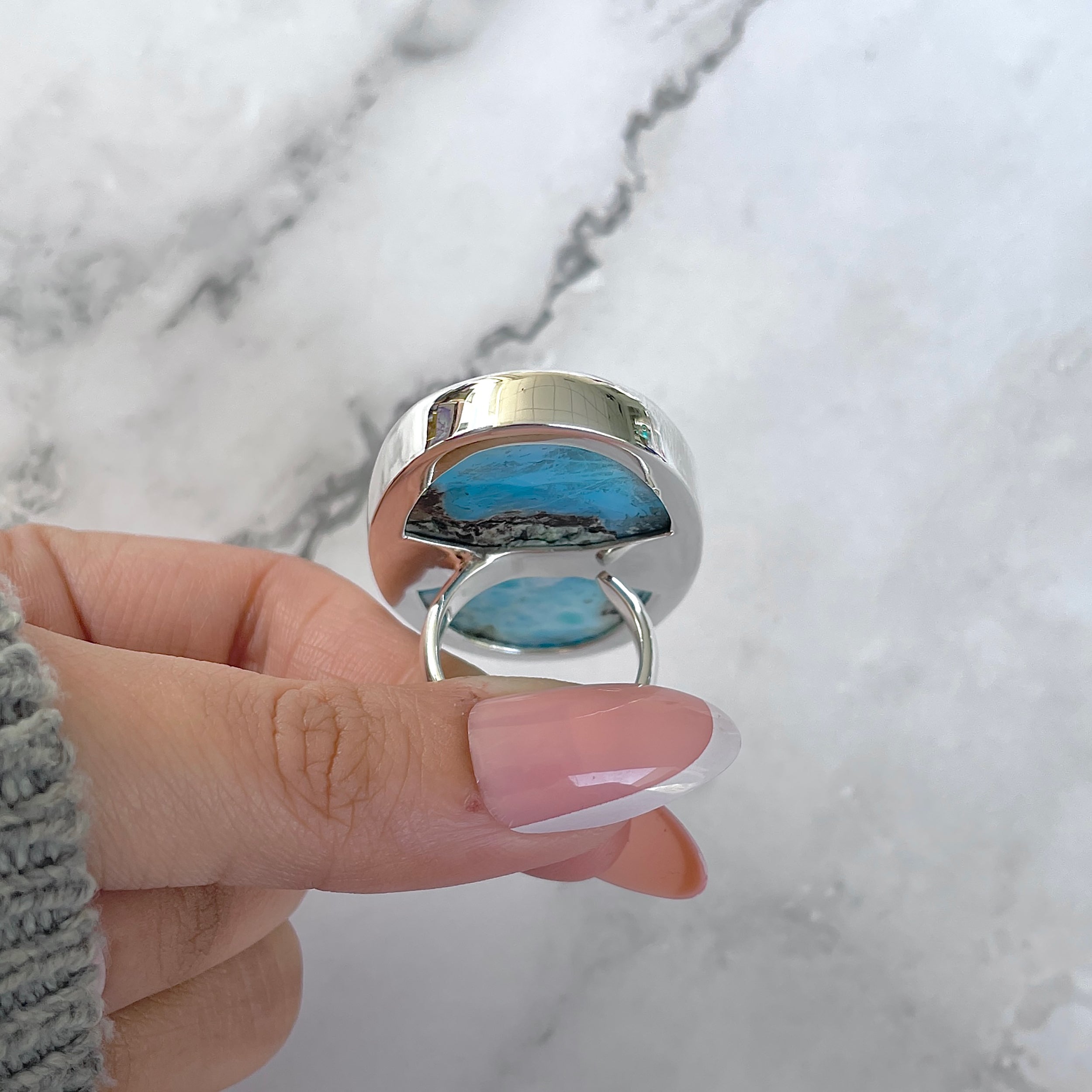 Larimar Adjustable Ring-(LAR-R-1579.)
