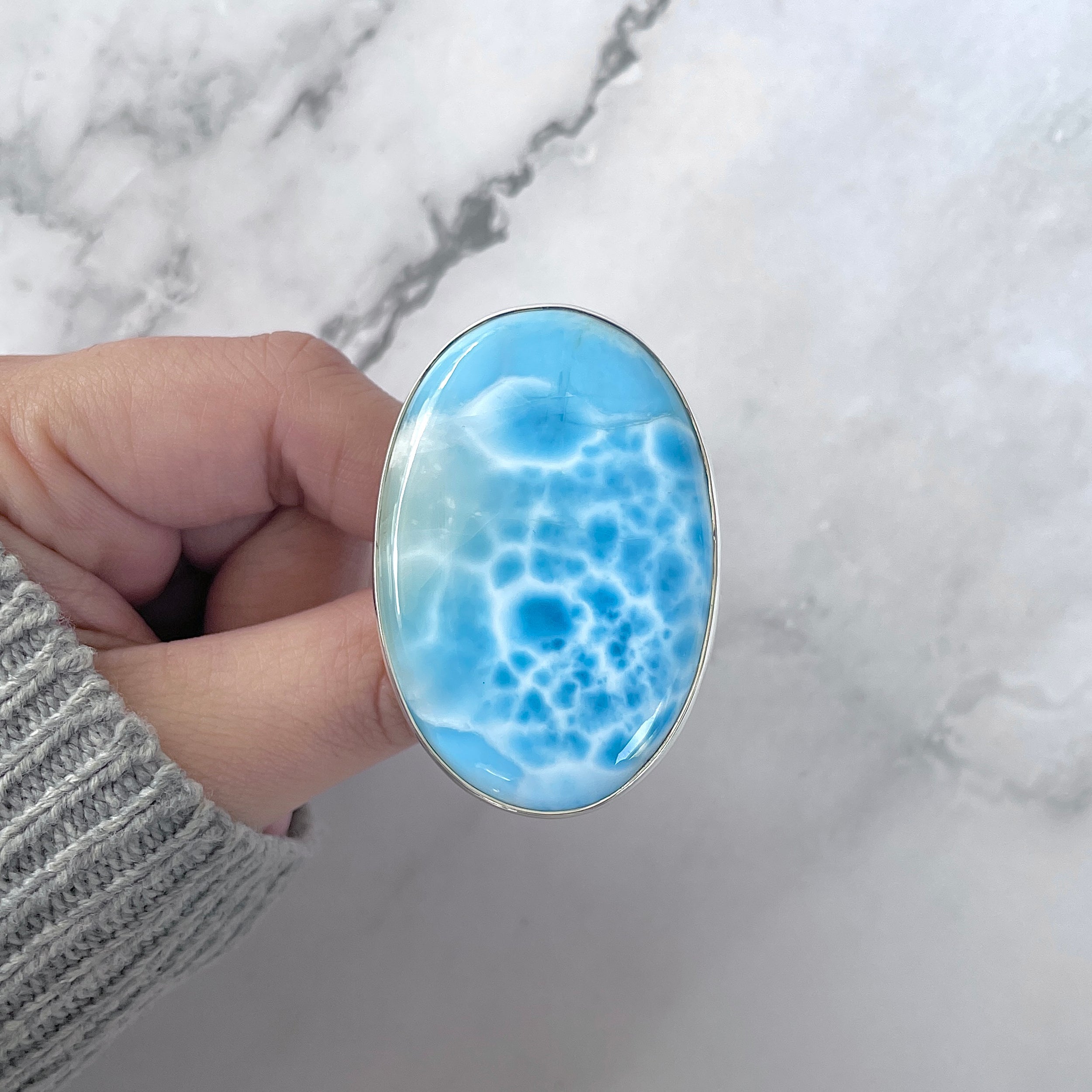 Larimar Adjustable Ring-(LAR-R-1580.)