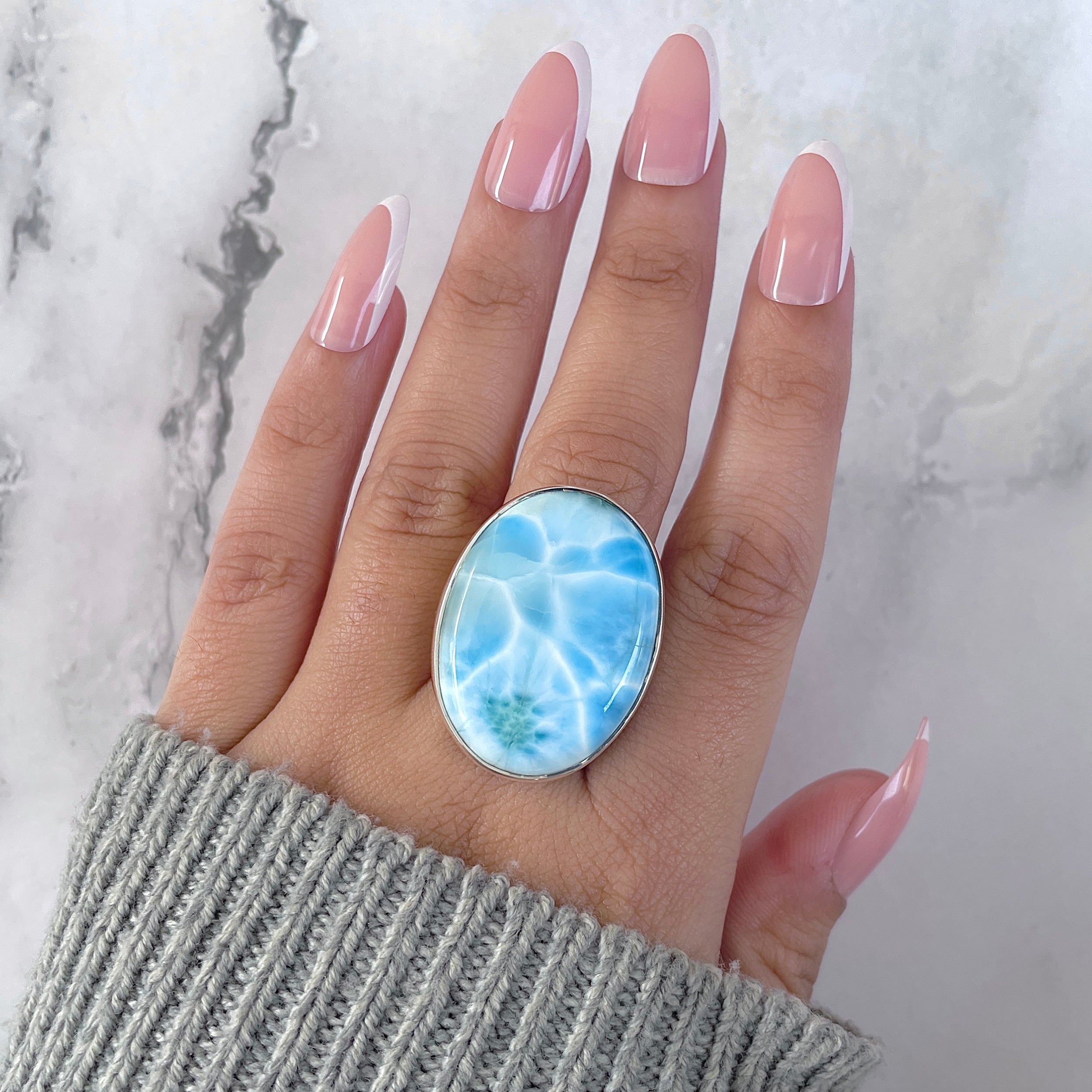 Larimar Adjustable Ring-(LAR-R-1581.)