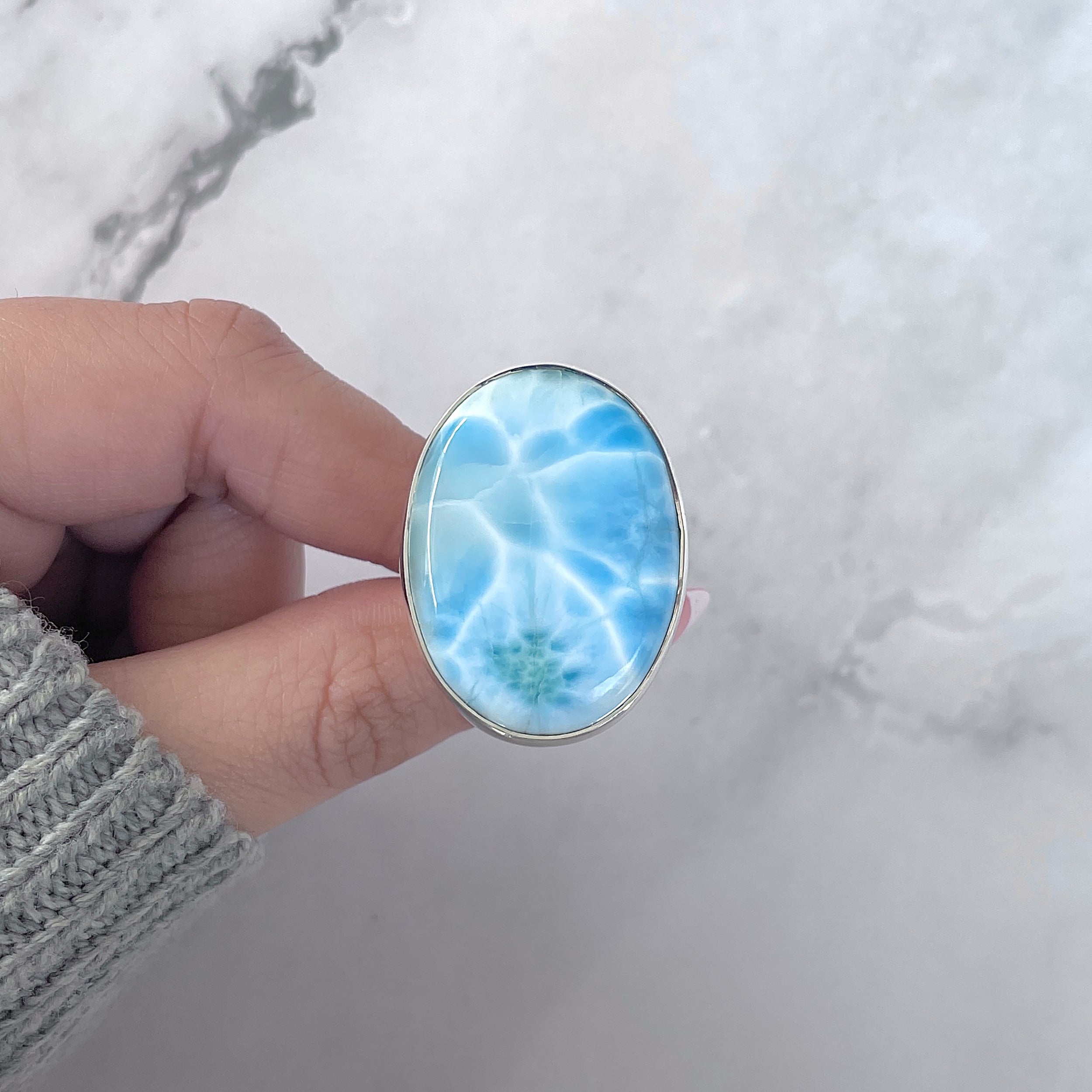 Larimar Adjustable Ring-(LAR-R-1581.)