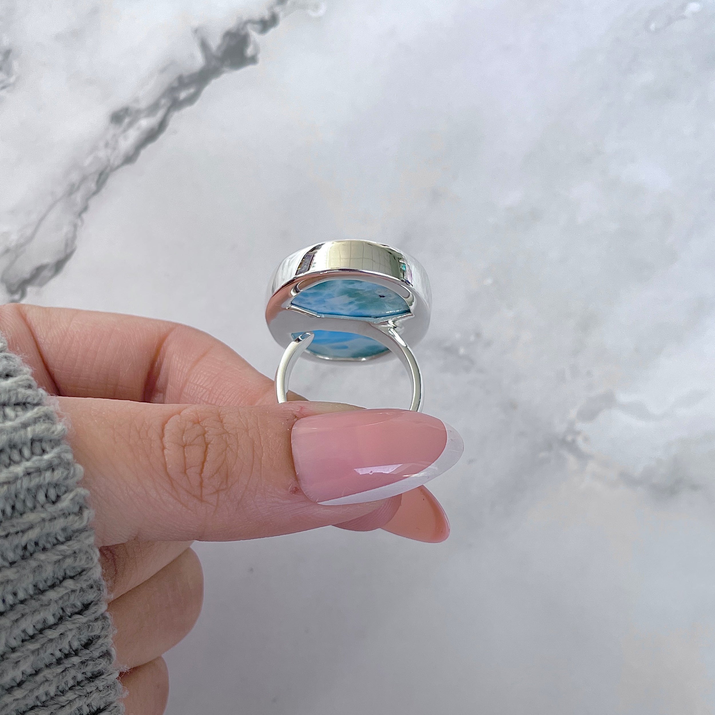 Larimar Adjustable Ring-(LAR-R-1582.)