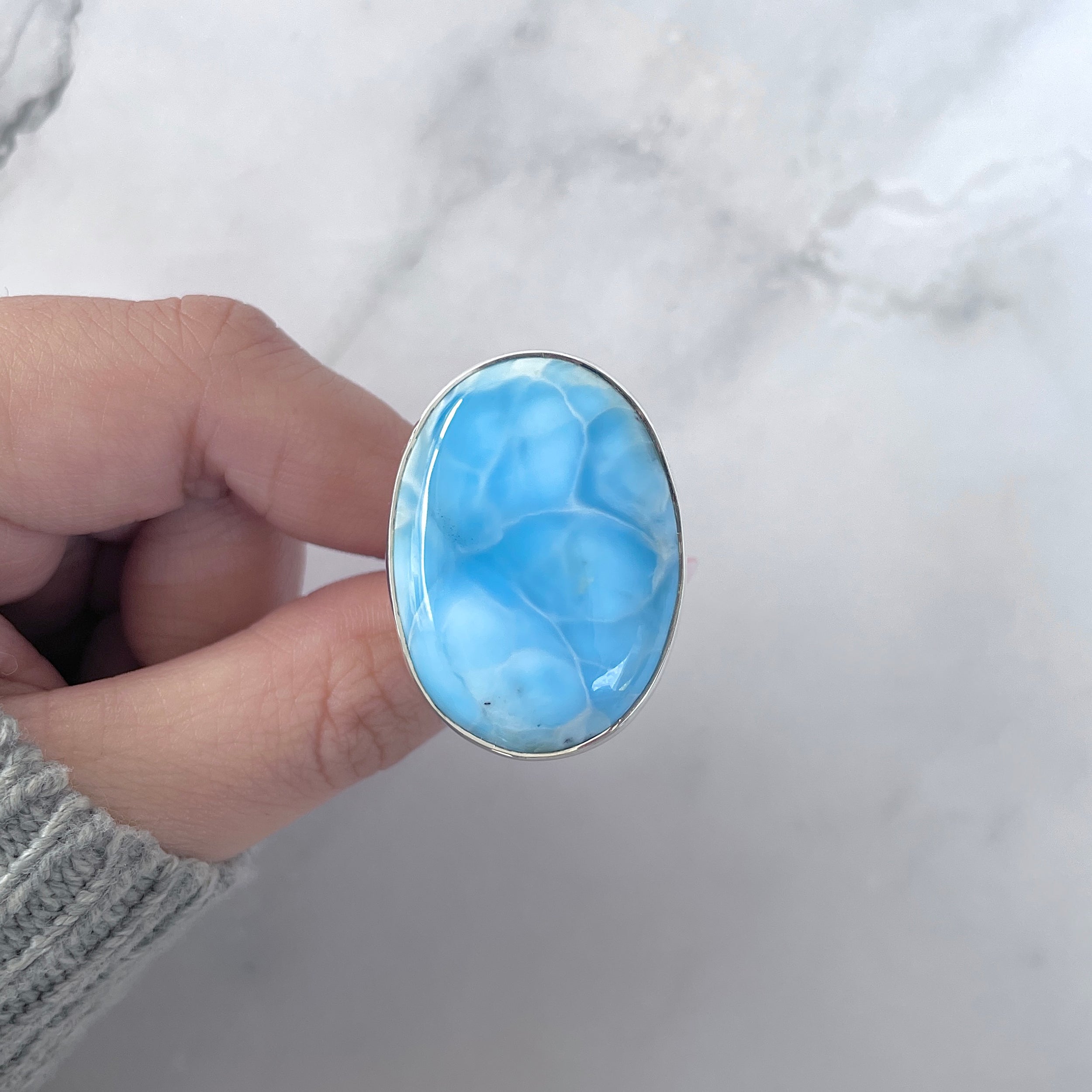 Larimar Adjustable Ring-(LAR-R-1583.)