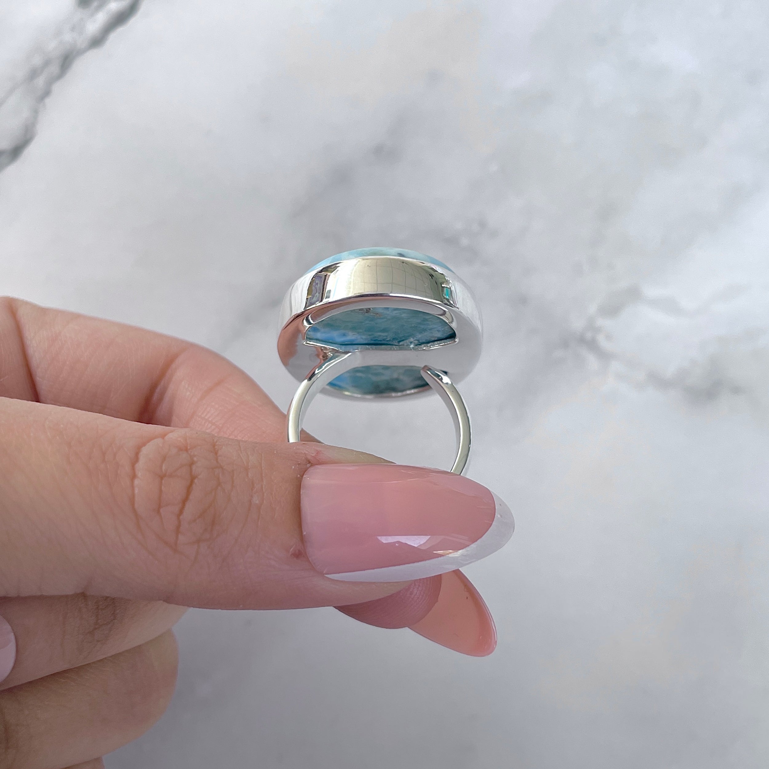 Larimar Adjustable Ring-(LAR-R-1583.)