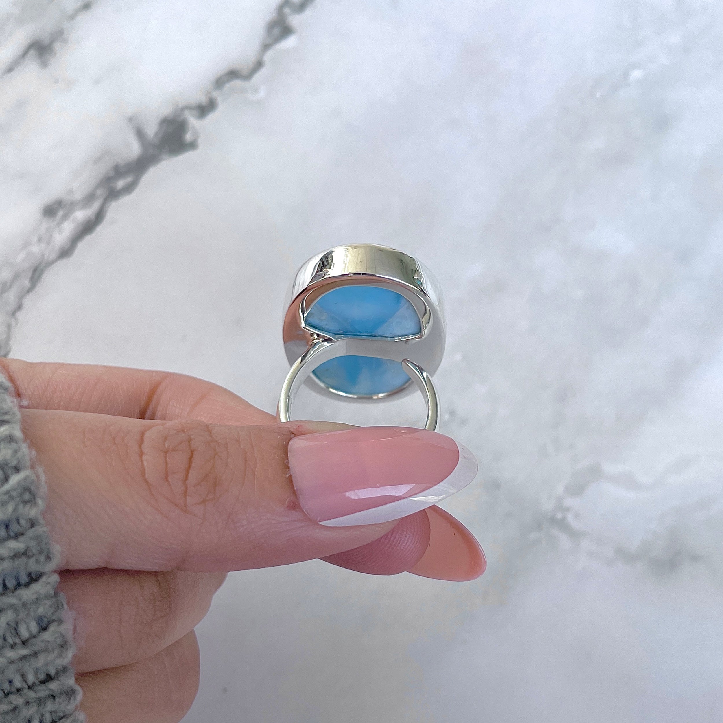Larimar Adjustable Ring-(LAR-R-1584.)