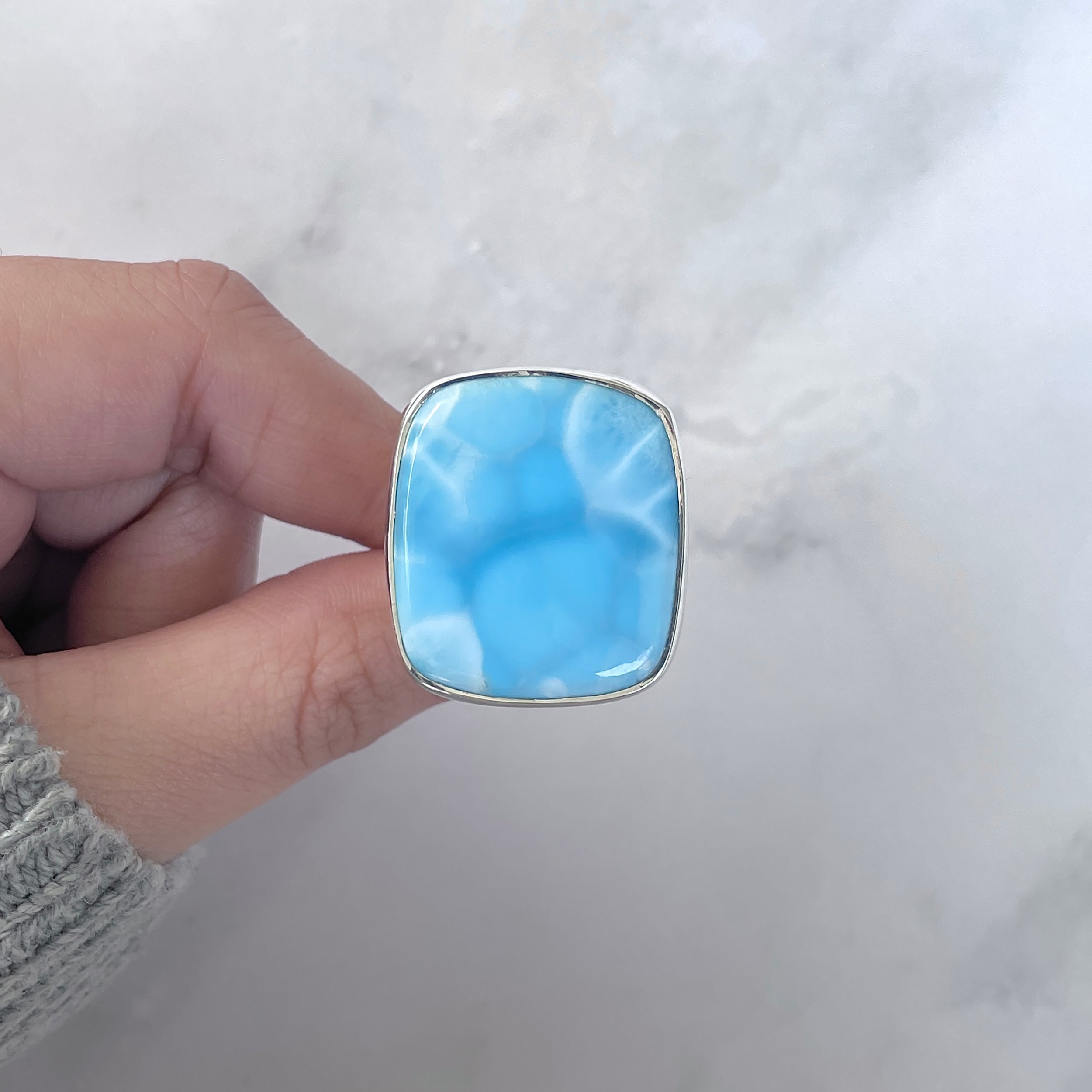 Larimar Adjustable Ring-(LAR-R-1586.)