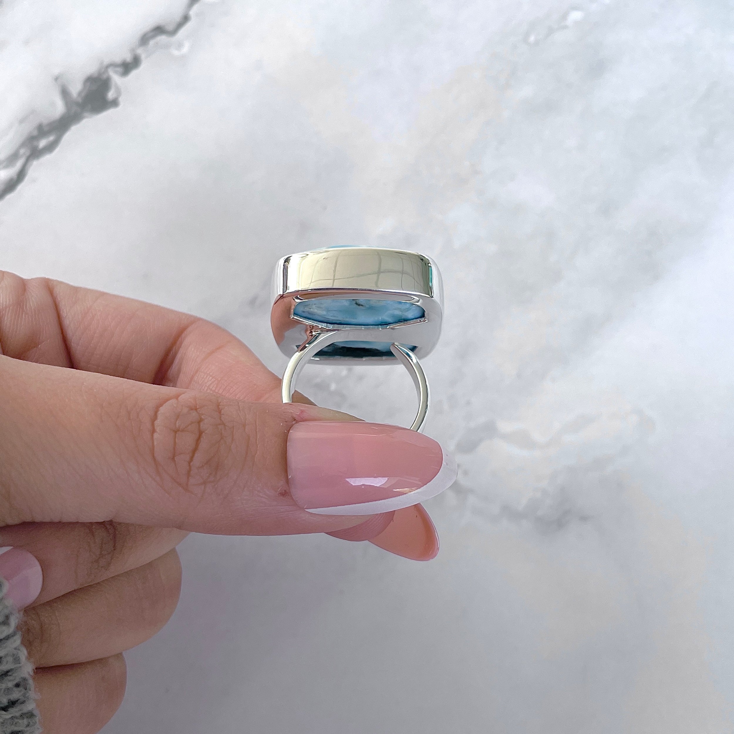 Larimar Adjustable Ring-(LAR-R-1586.)