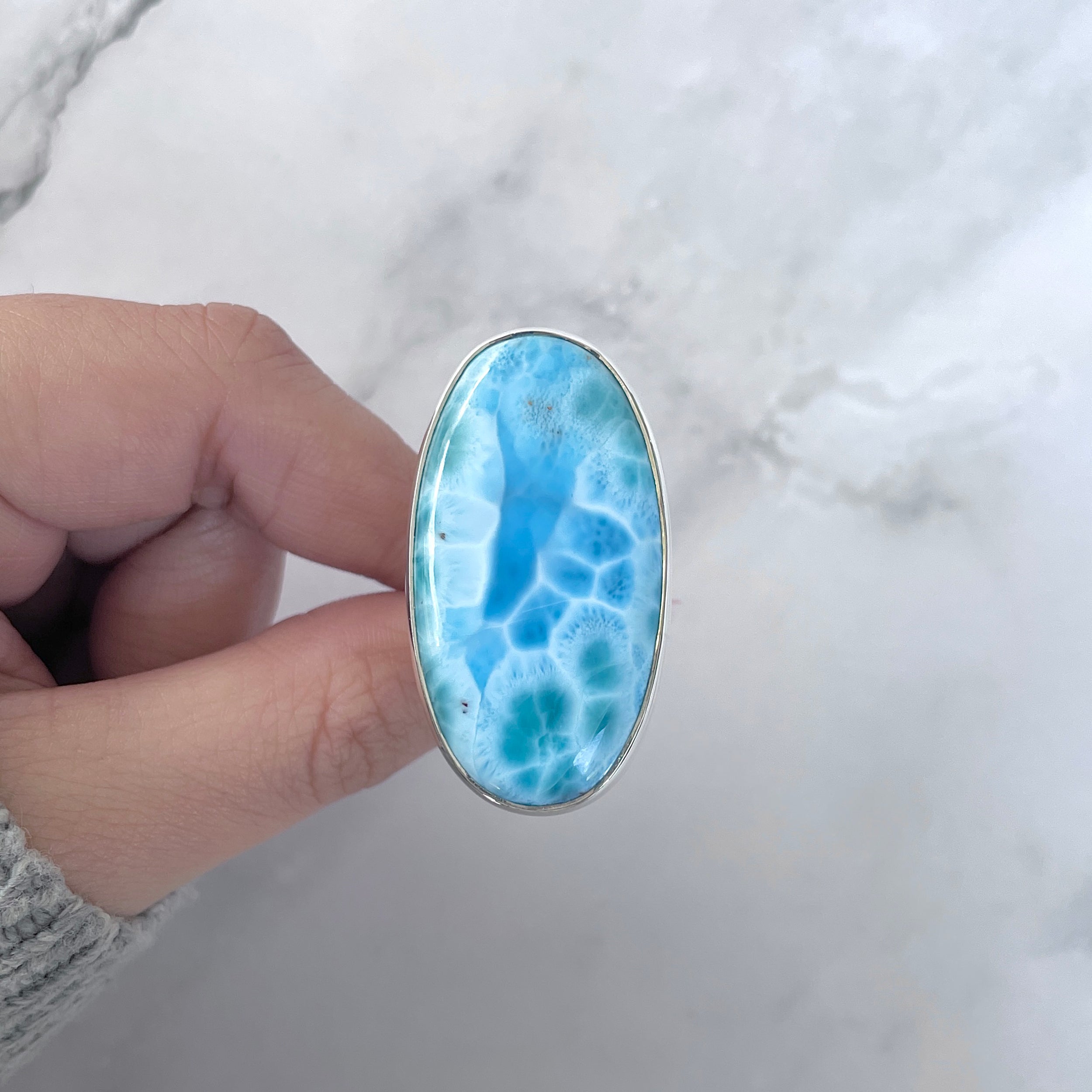 Larimar Adjustable Ring-(LAR-R-1588.)