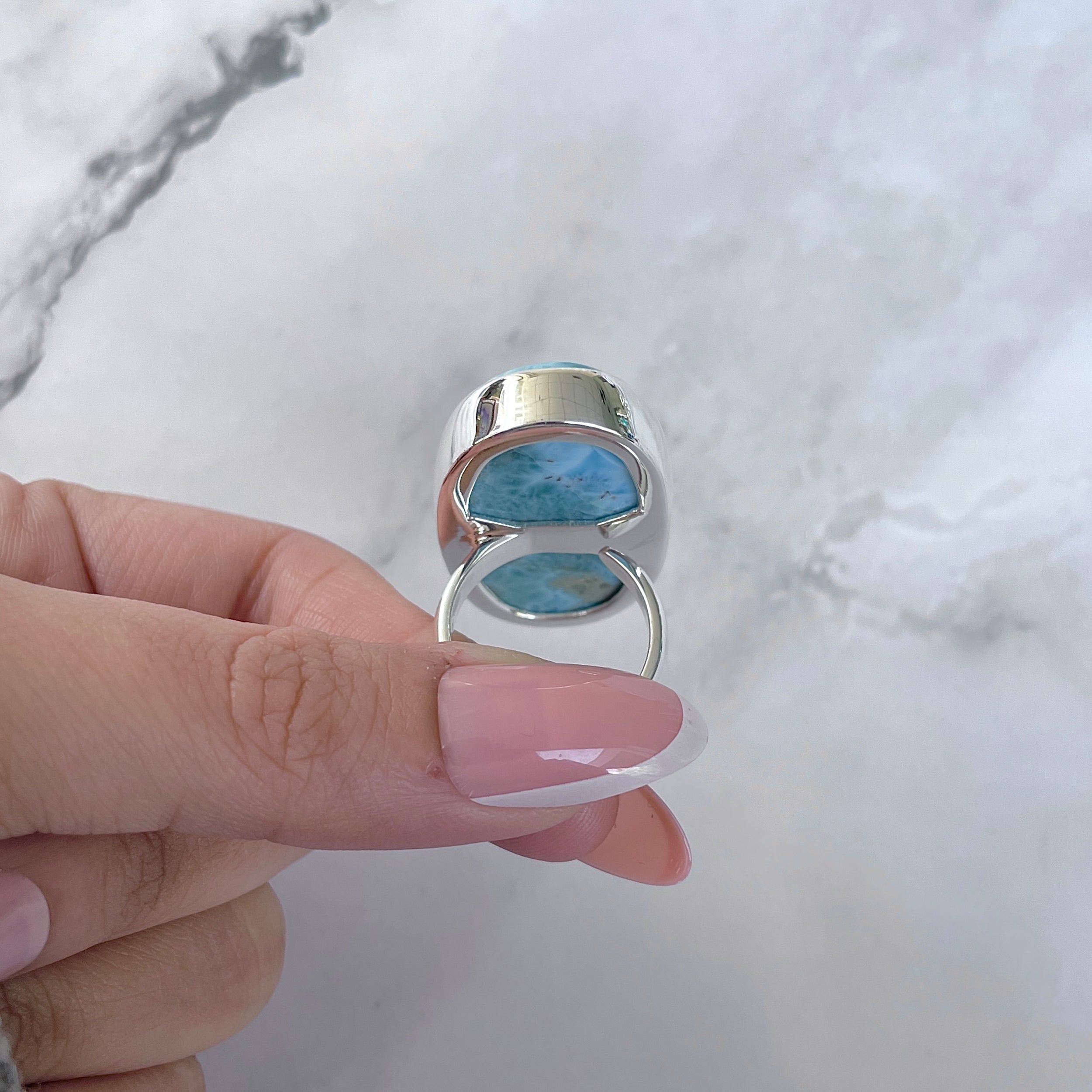 Larimar Adjustable Ring-(LAR-R-1588.)