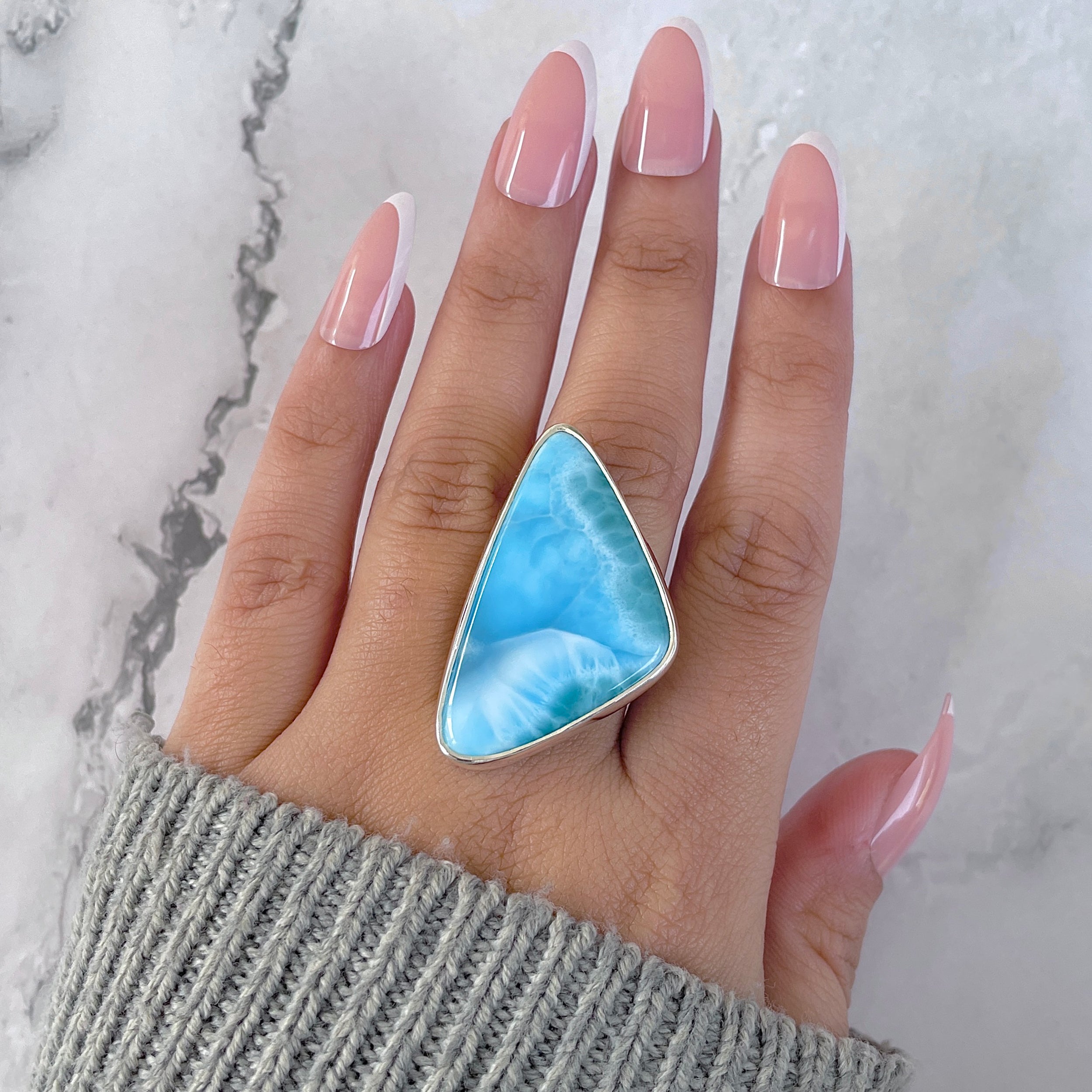 Larimar Adjustable Ring-(LAR-R-1589.)