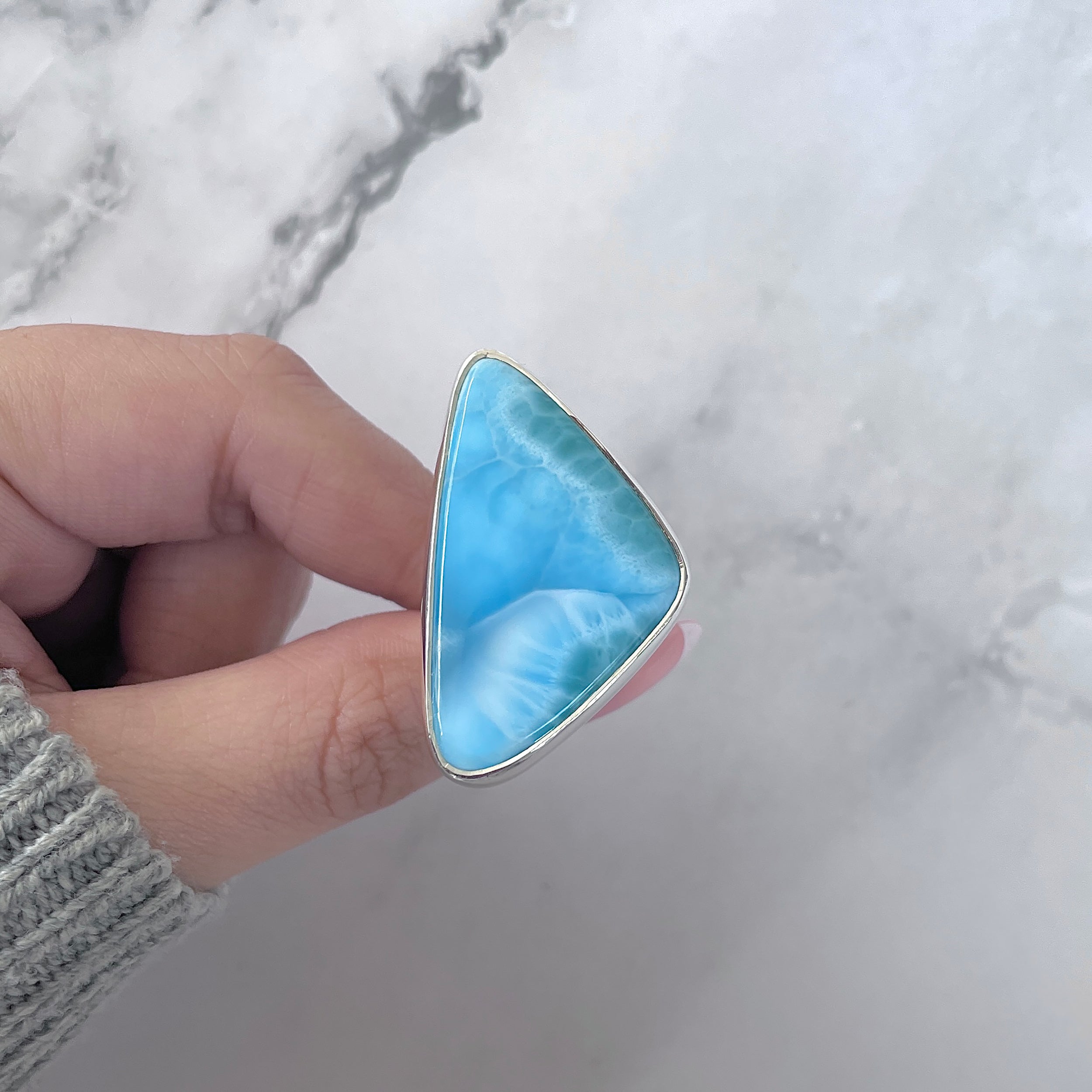 Larimar Adjustable Ring-(LAR-R-1589.)