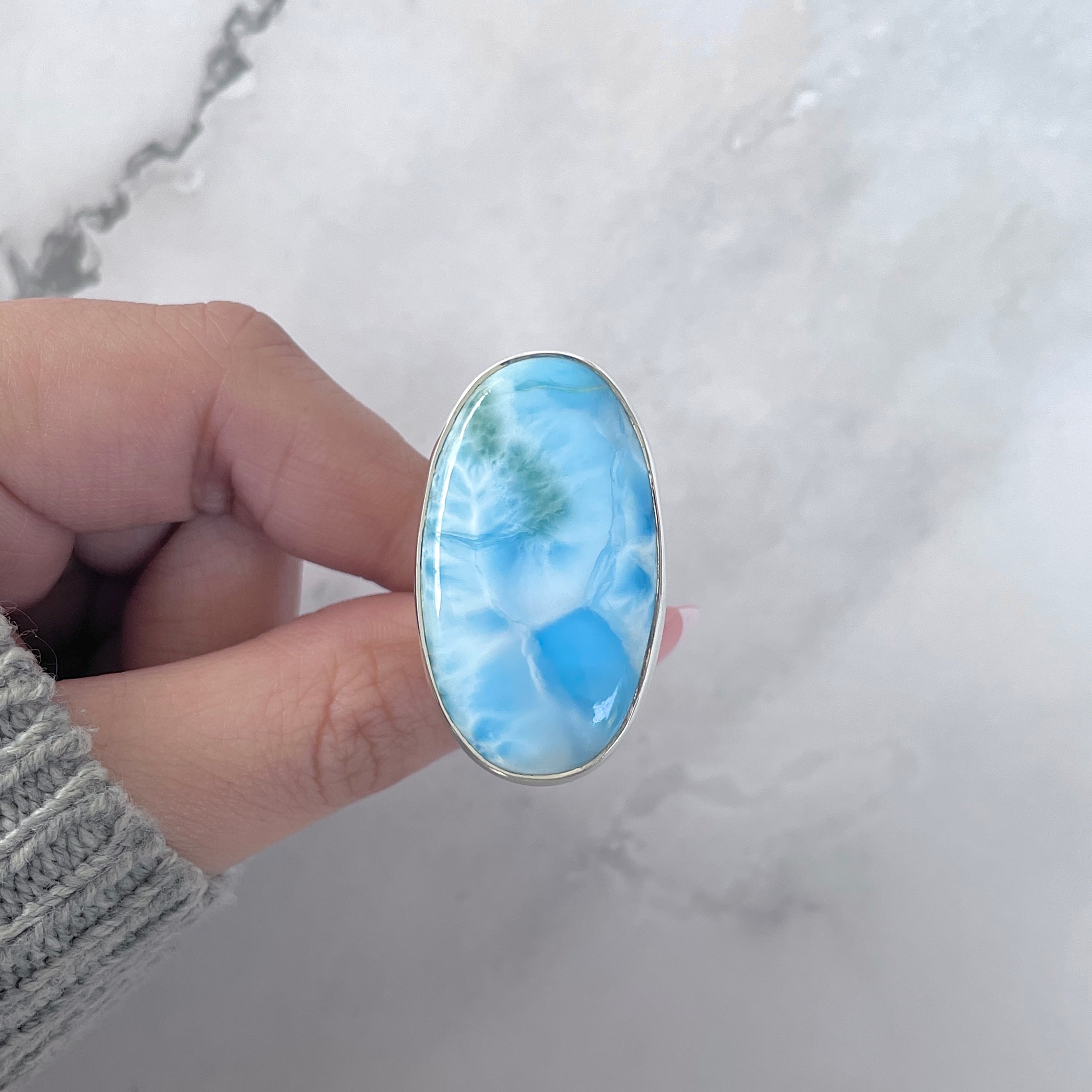 Larimar Adjustable Ring-(LAR-R-1590.)
