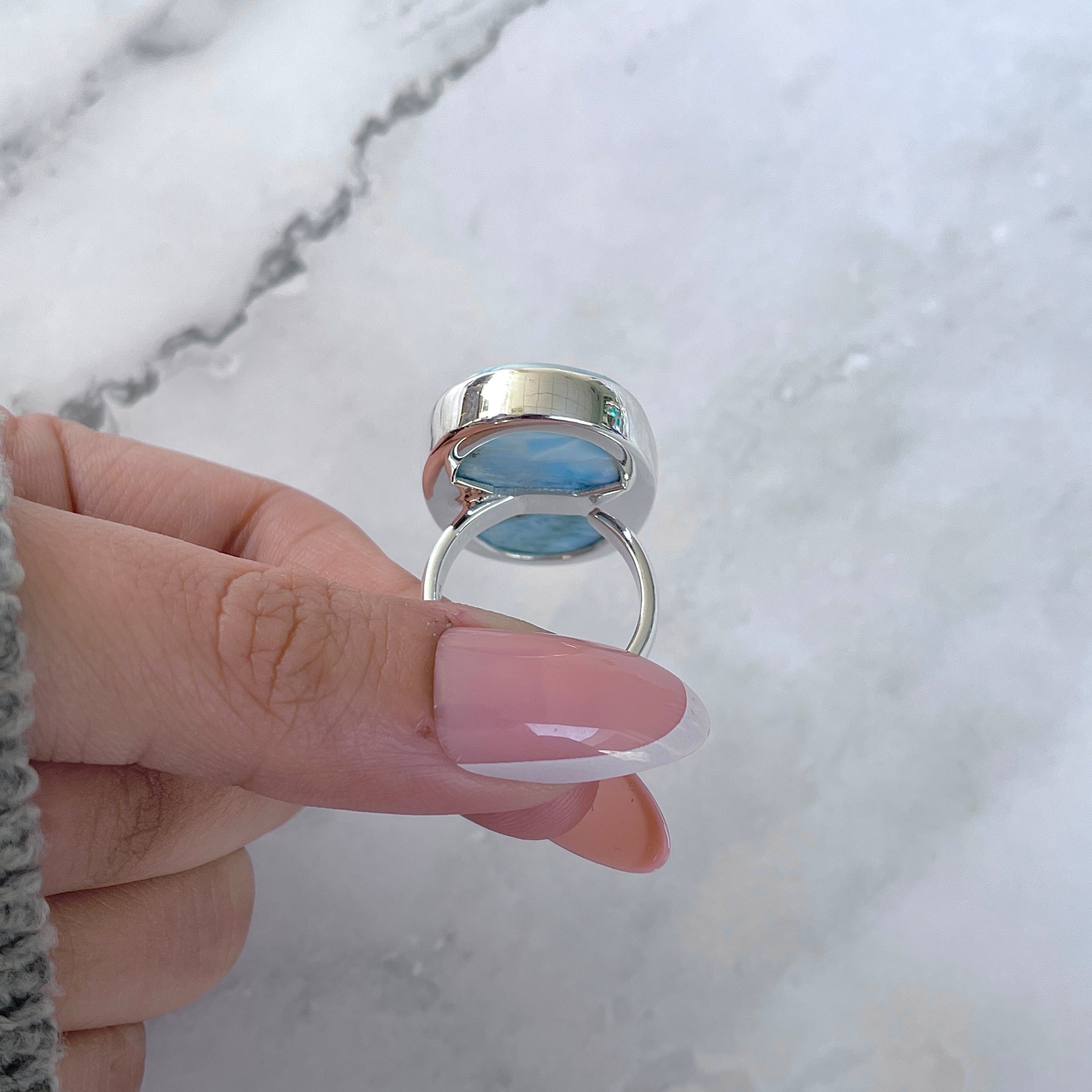 Larimar Adjustable Ring-(LAR-R-1590.)