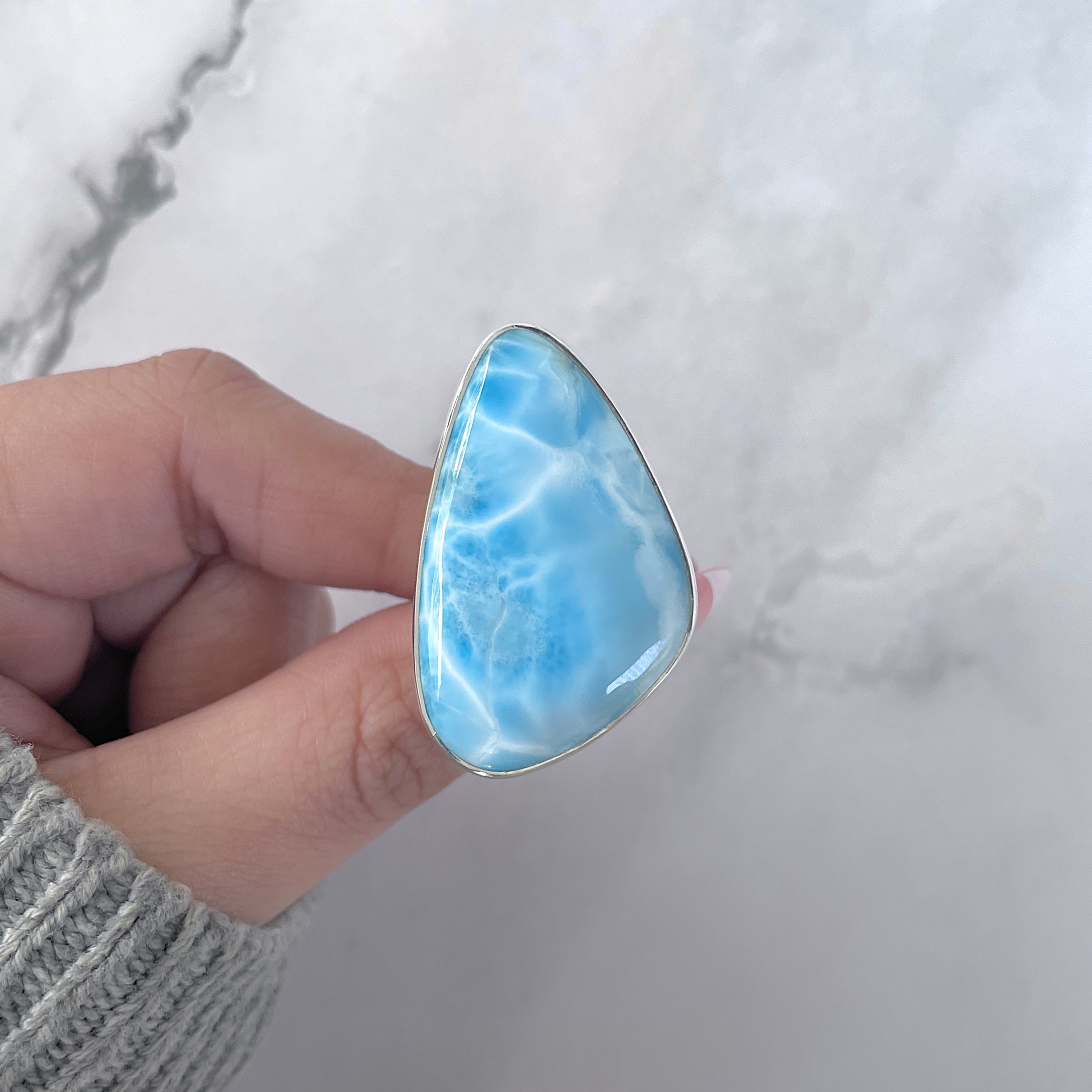 Larimar Adjustable Ring-(LAR-R-1591.)