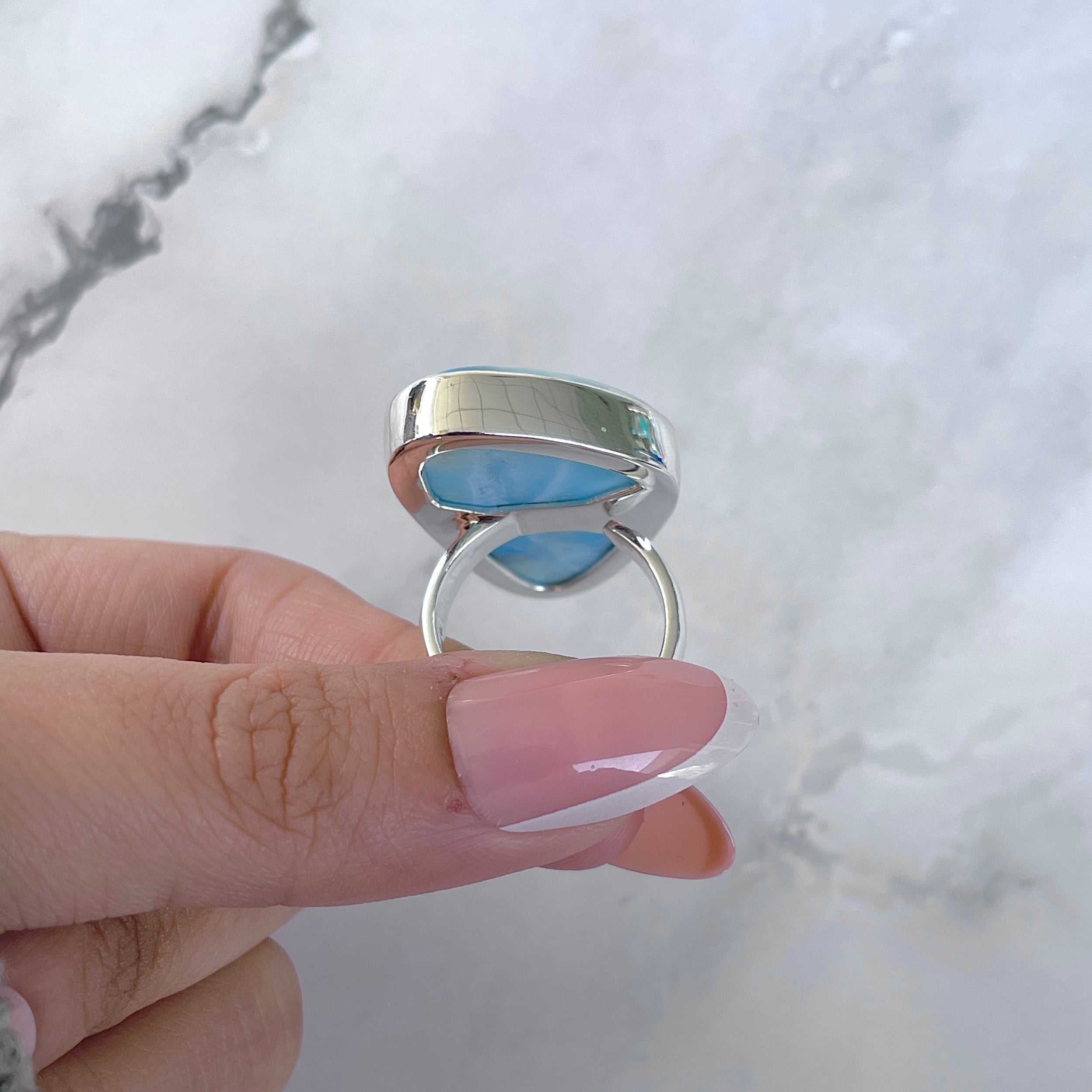 Larimar Adjustable Ring-(LAR-R-1591.)