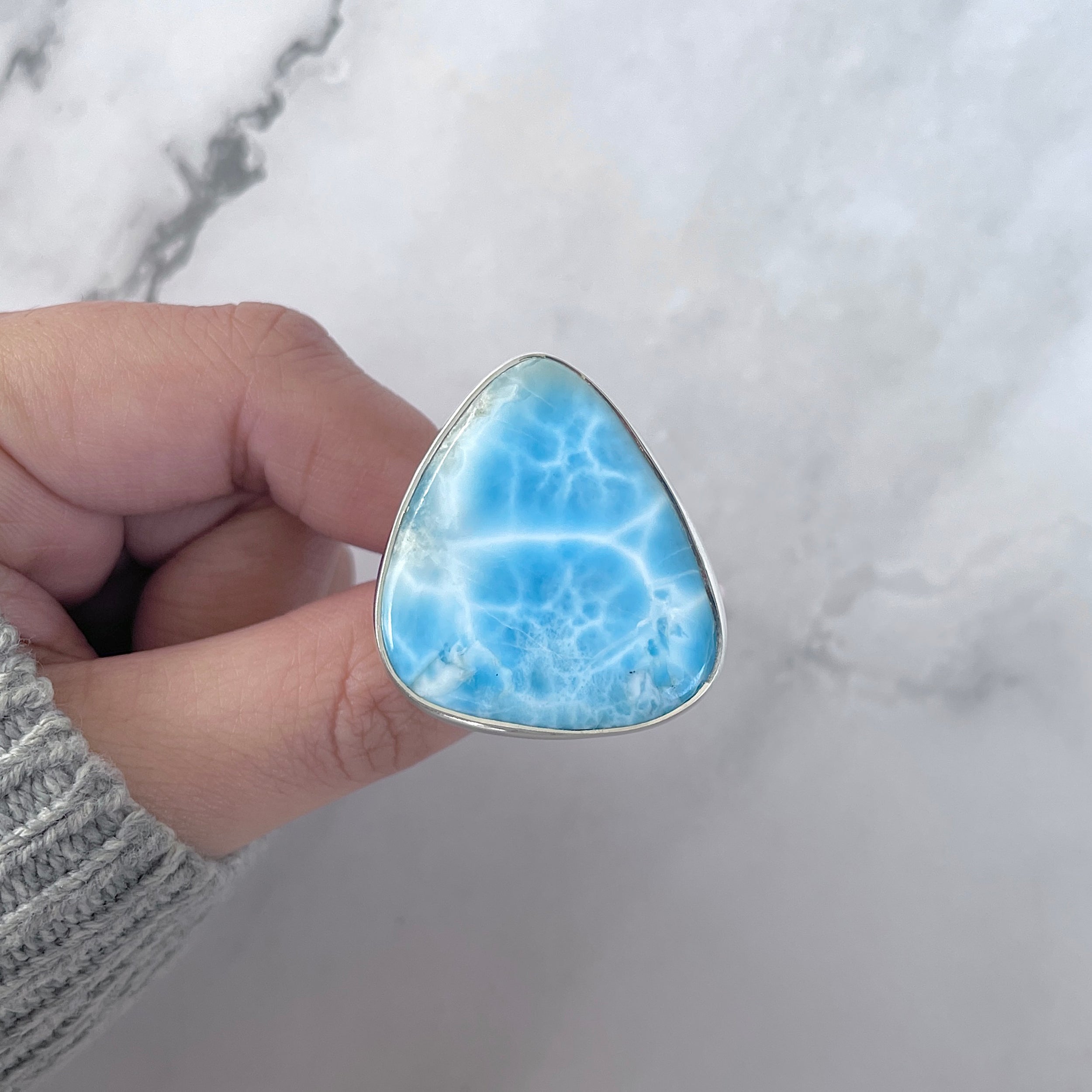 Larimar Adjustable Ring-(LAR-R-1592.)