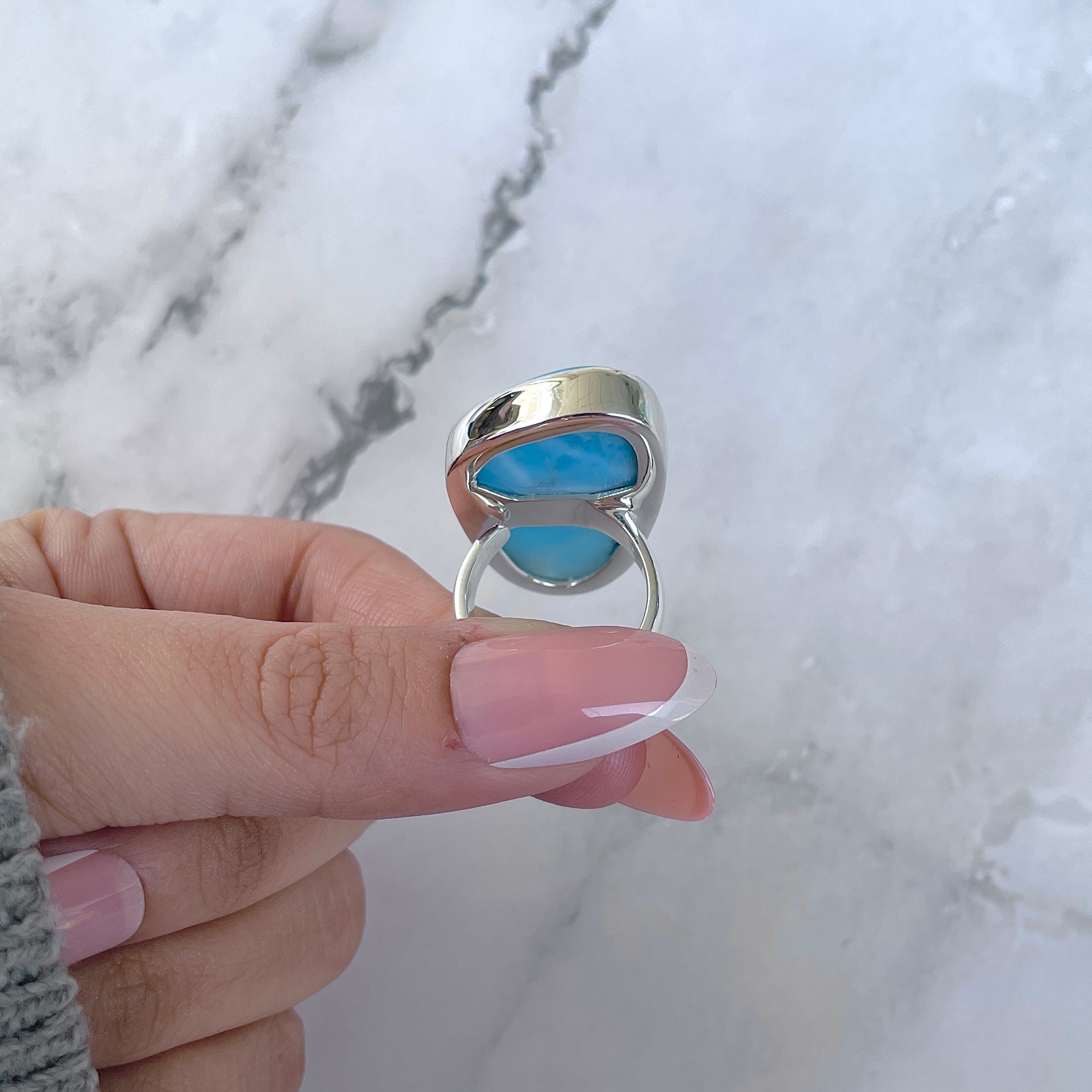 Larimar Adjustable Ring-(LAR-R-1593.)