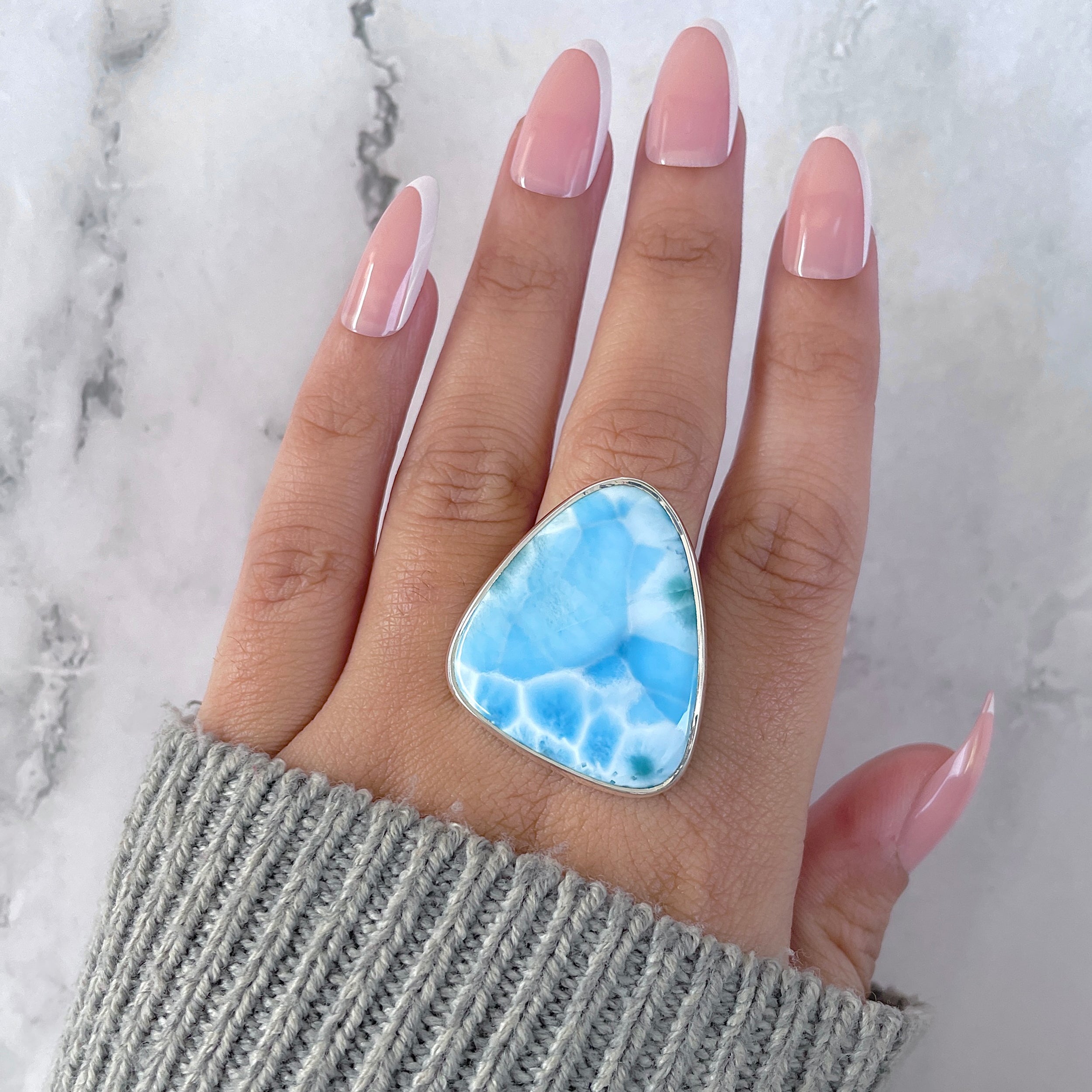 Larimar Adjustable Ring-(LAR-R-1594.)