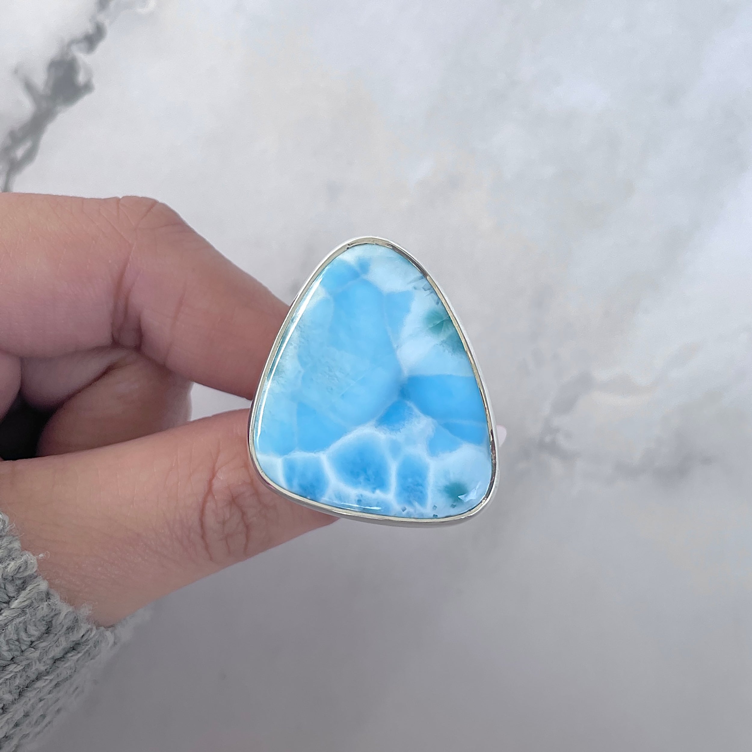 Larimar Adjustable Ring-(LAR-R-1594.)