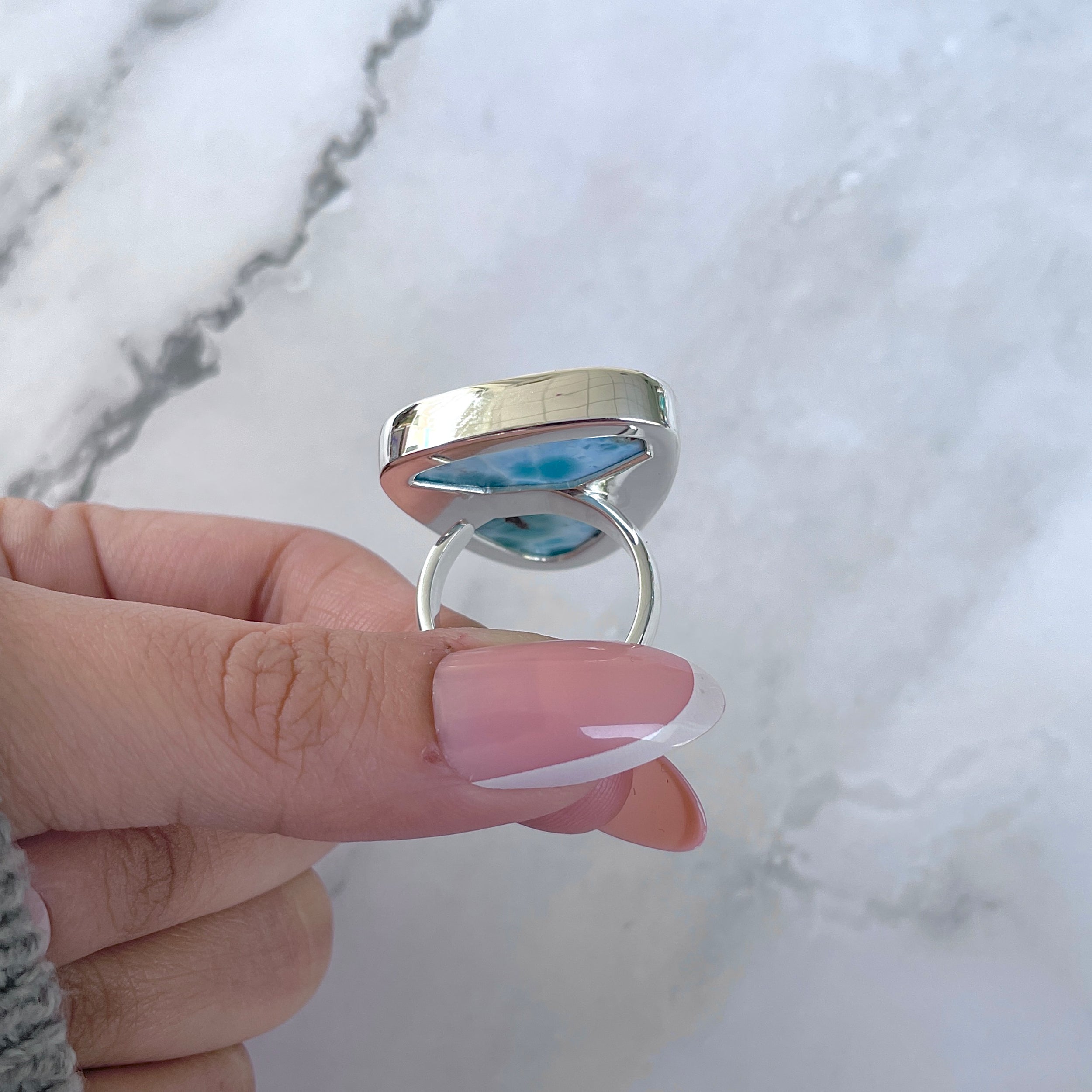Larimar Adjustable Ring-(LAR-R-1594.)