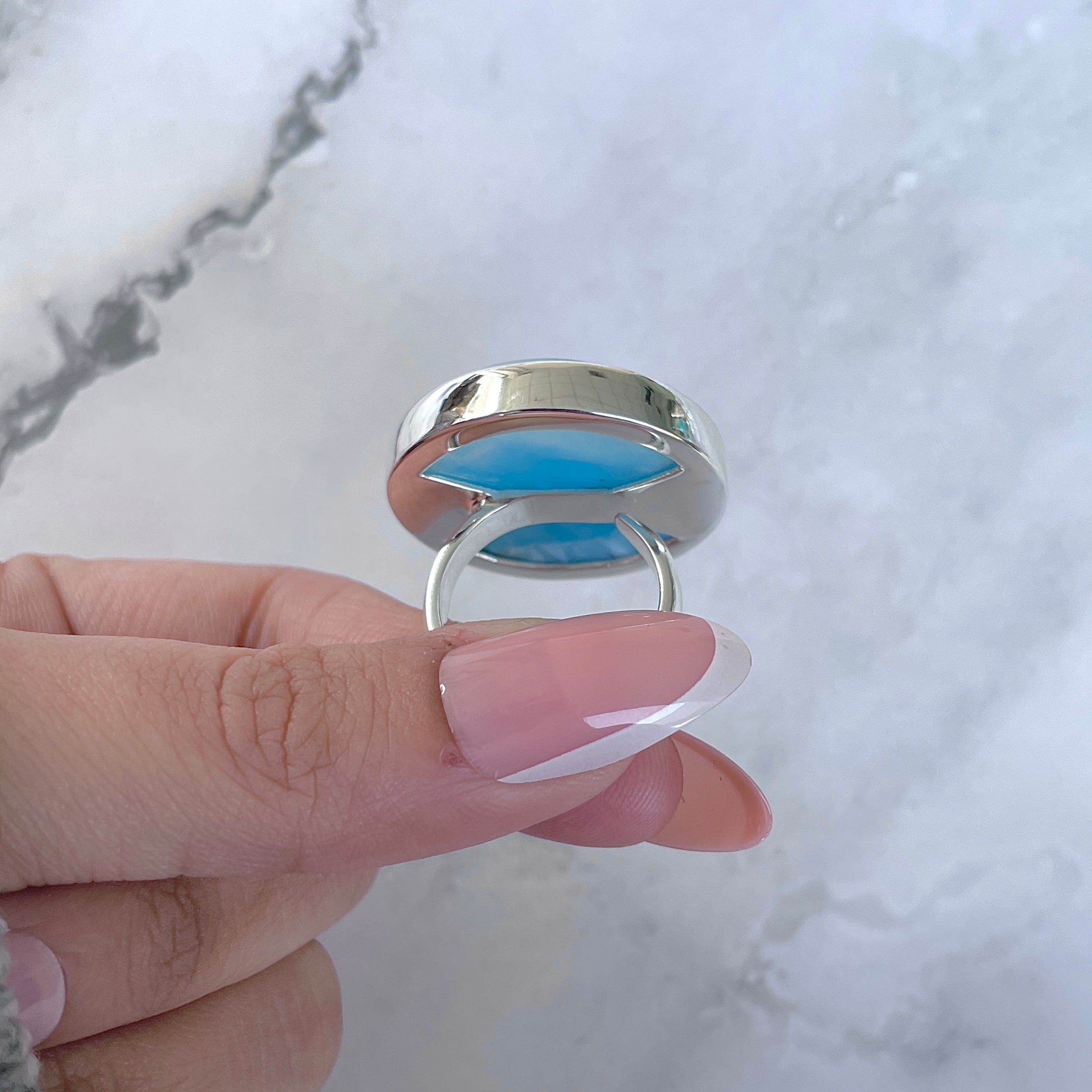 Larimar Adjustable Ring-(LAR-R-1595.)
