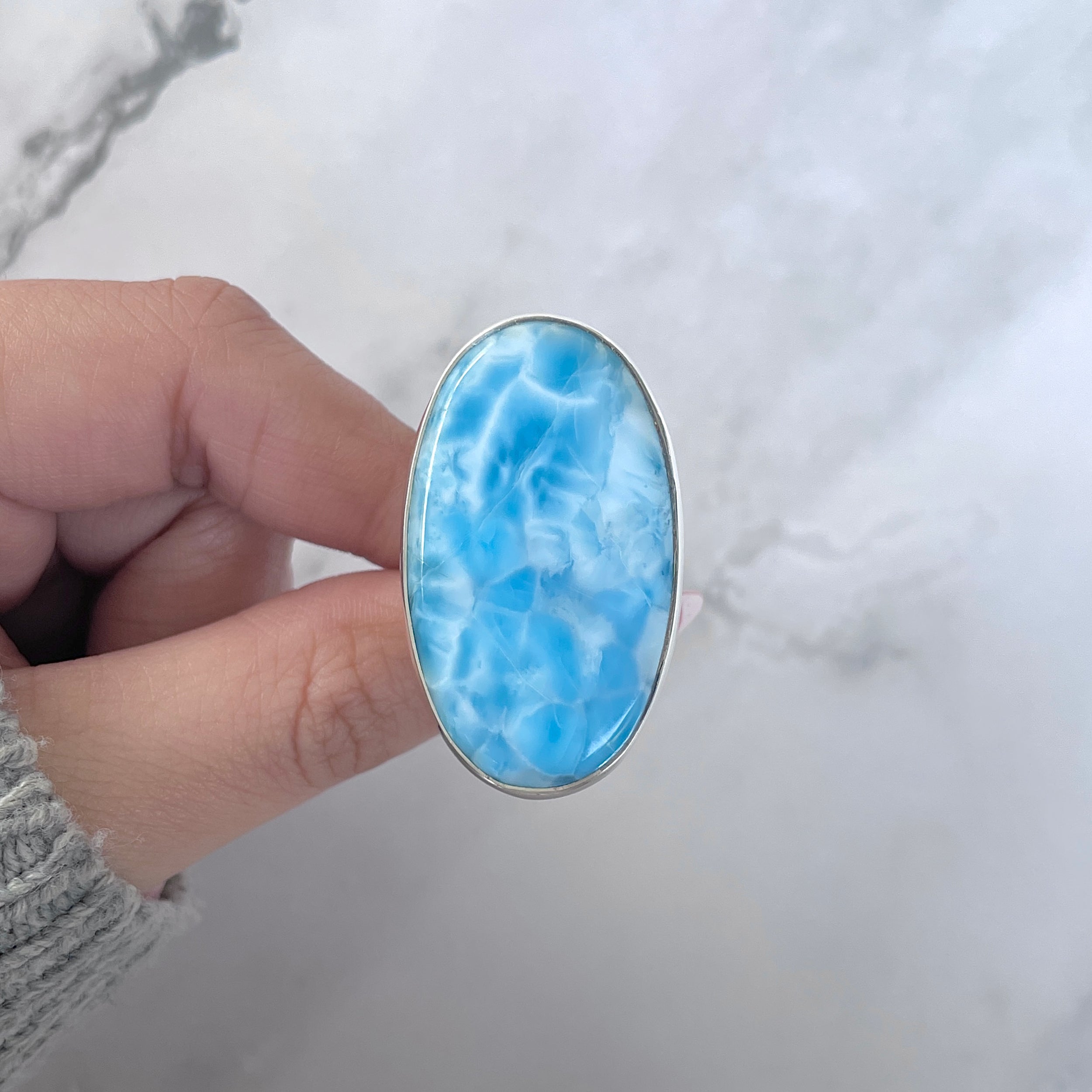 Larimar Adjustable Ring-(LAR-R-1596.)