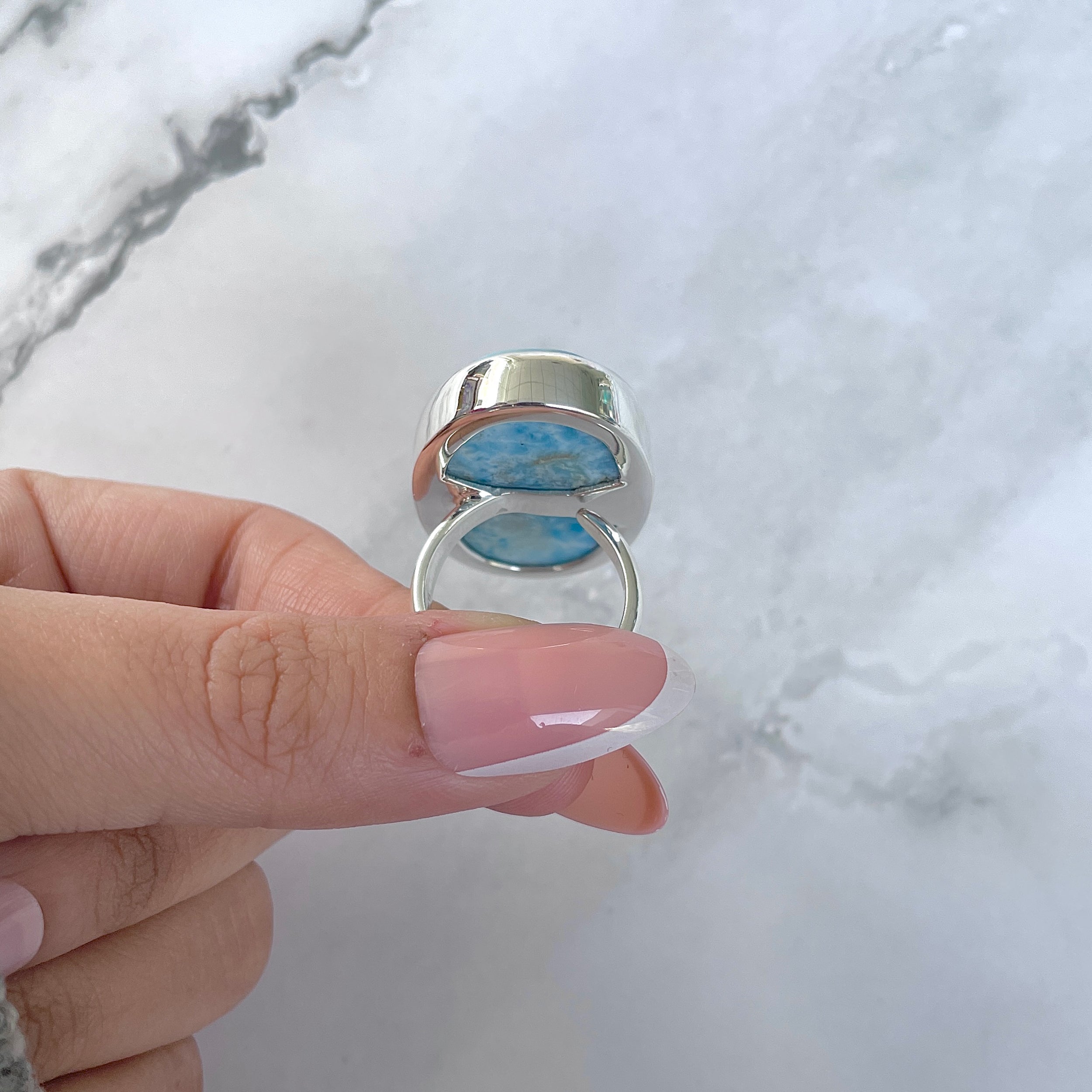 Larimar Adjustable Ring-(LAR-R-1596.)