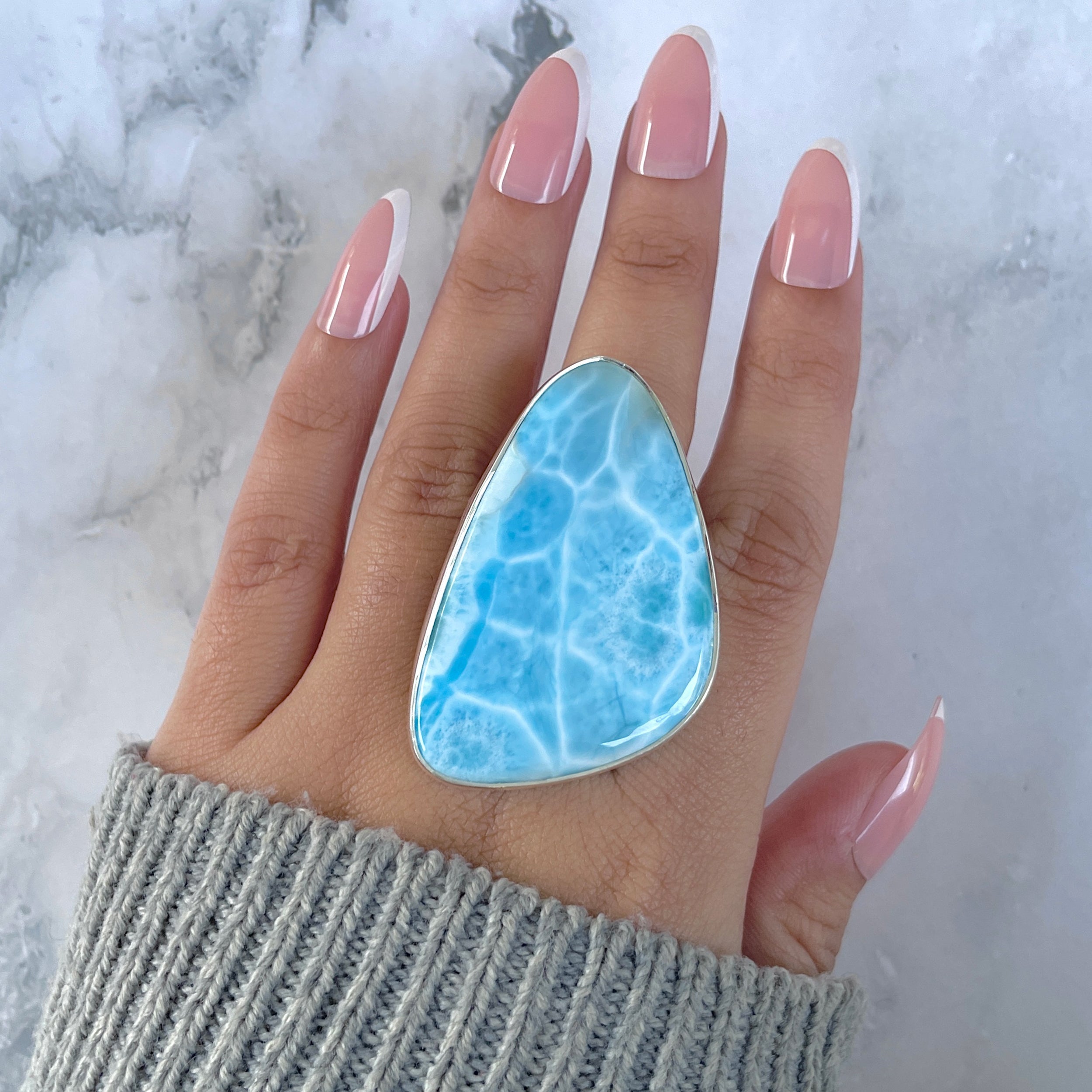 Larimar Adjustable Ring-(LAR-R-1599.)