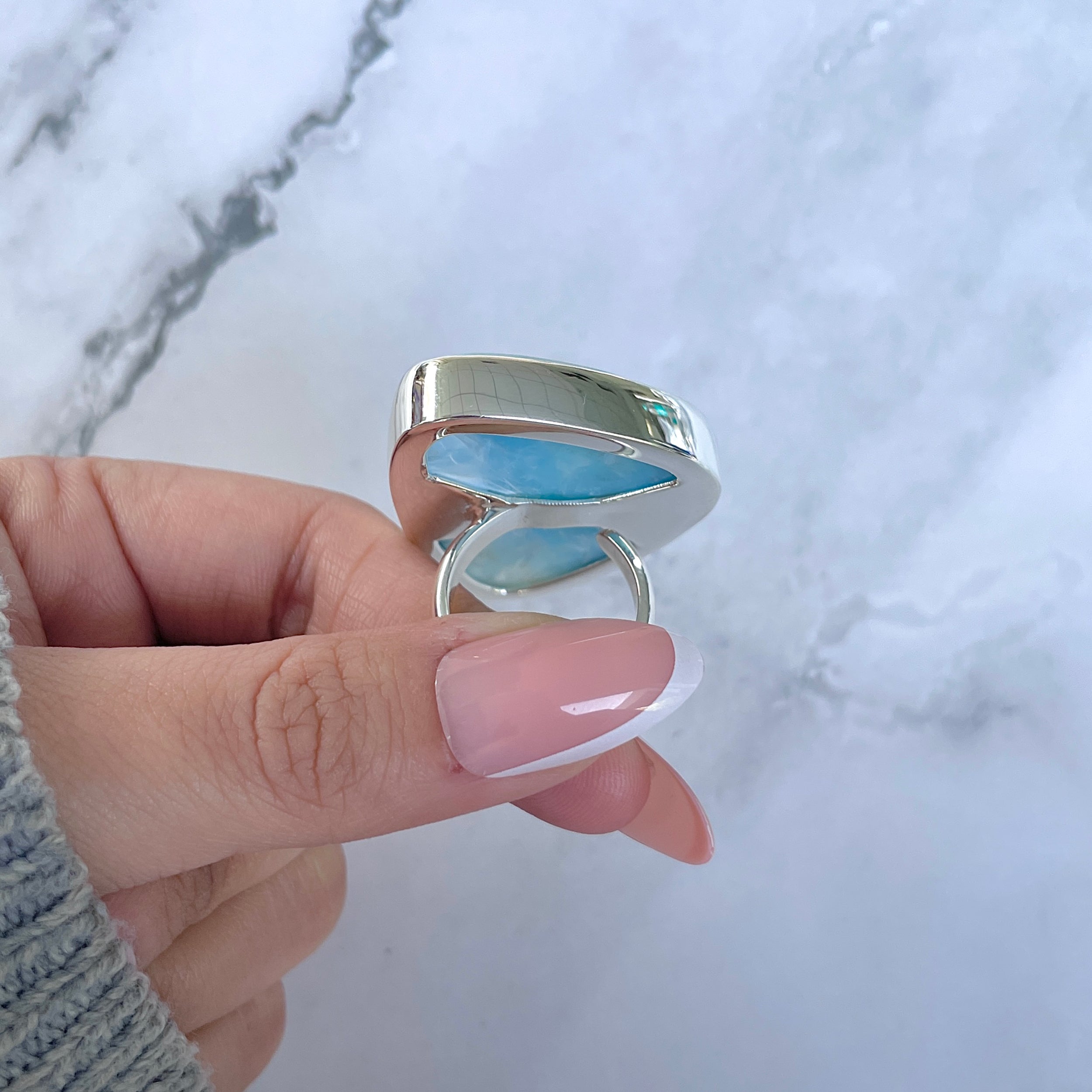 Larimar Adjustable Ring-(LAR-R-1599.)