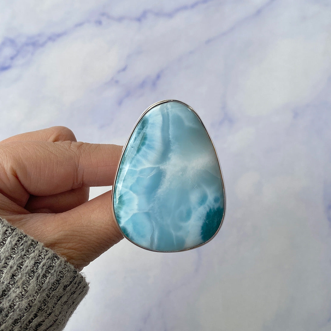 Larimar Adjustable Ring-(LAR-R-160.)