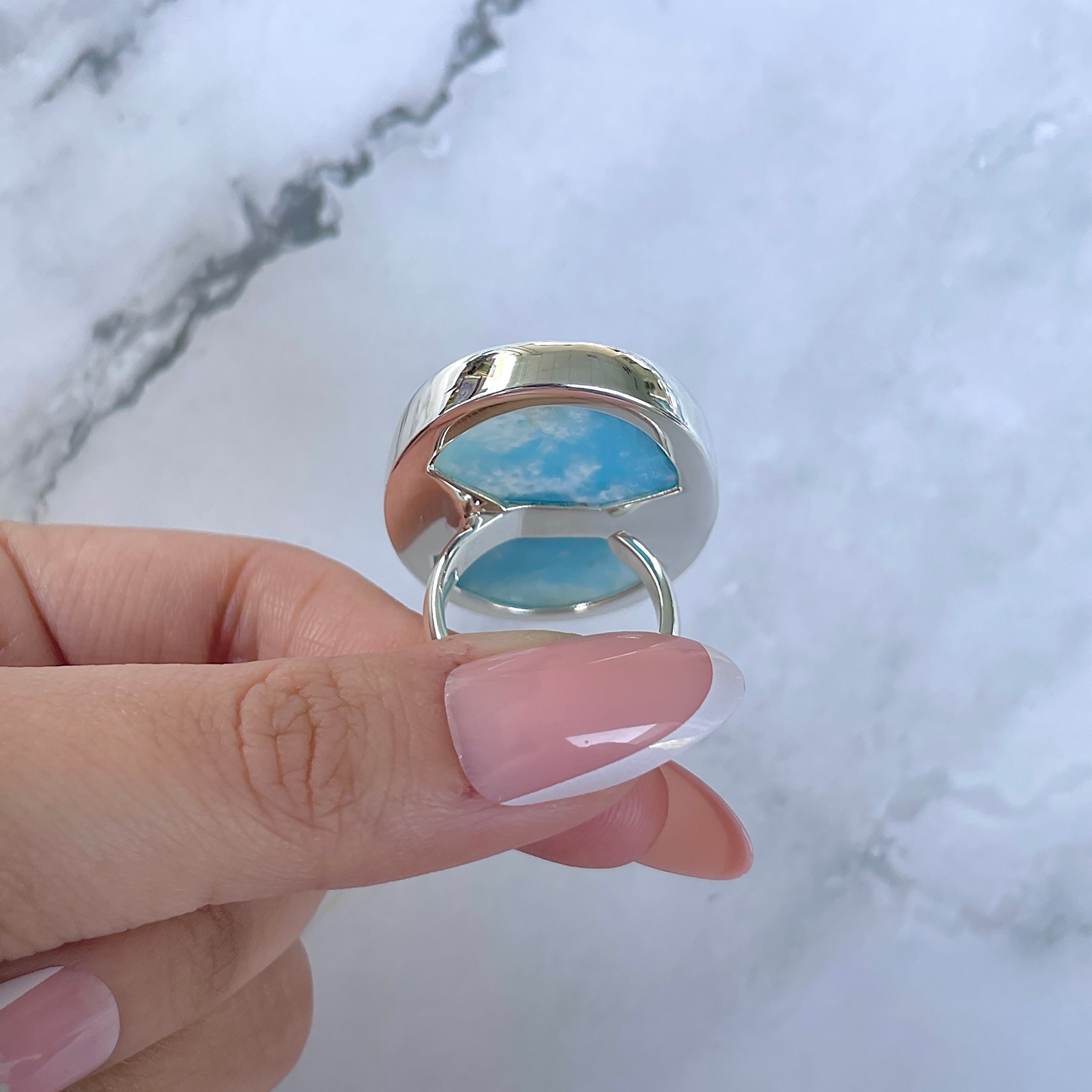 Larimar Adjustable Ring-(LAR-R-1600.)