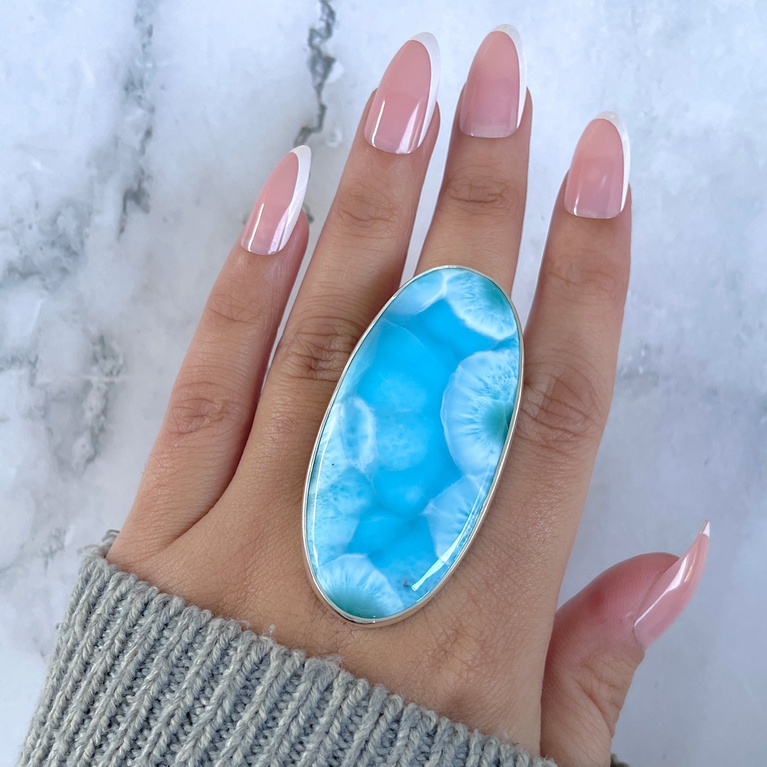 Larimar Adjustable Ring-(LAR-R-1603.)