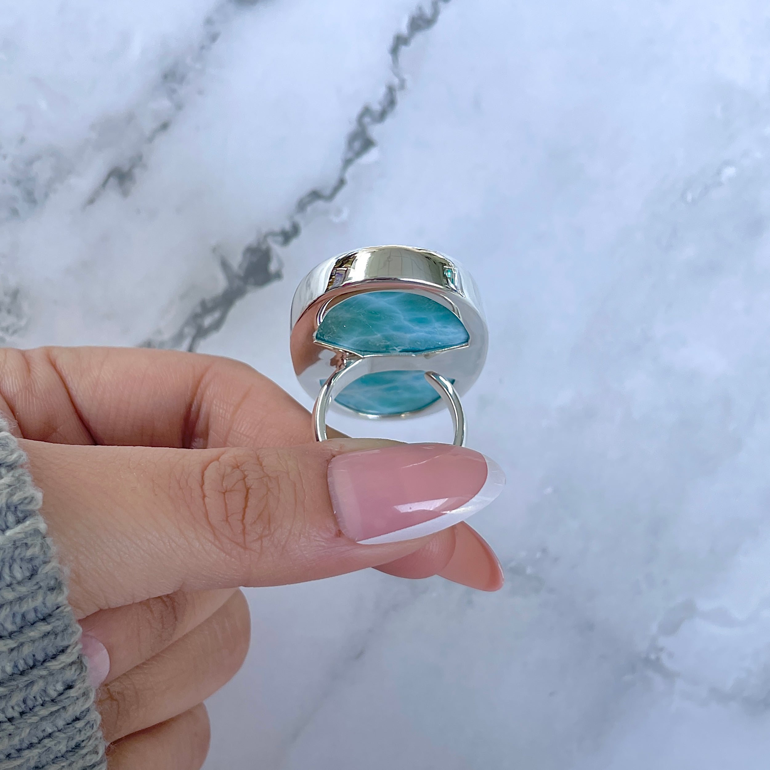 Larimar Adjustable Ring-(LAR-R-1603.)