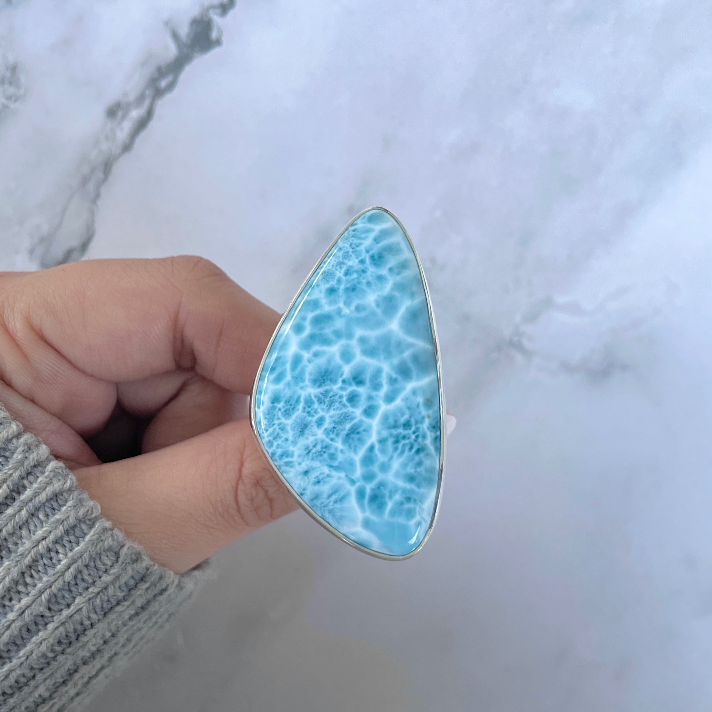 Larimar Adjustable Ring-(LAR-R-1607.)
