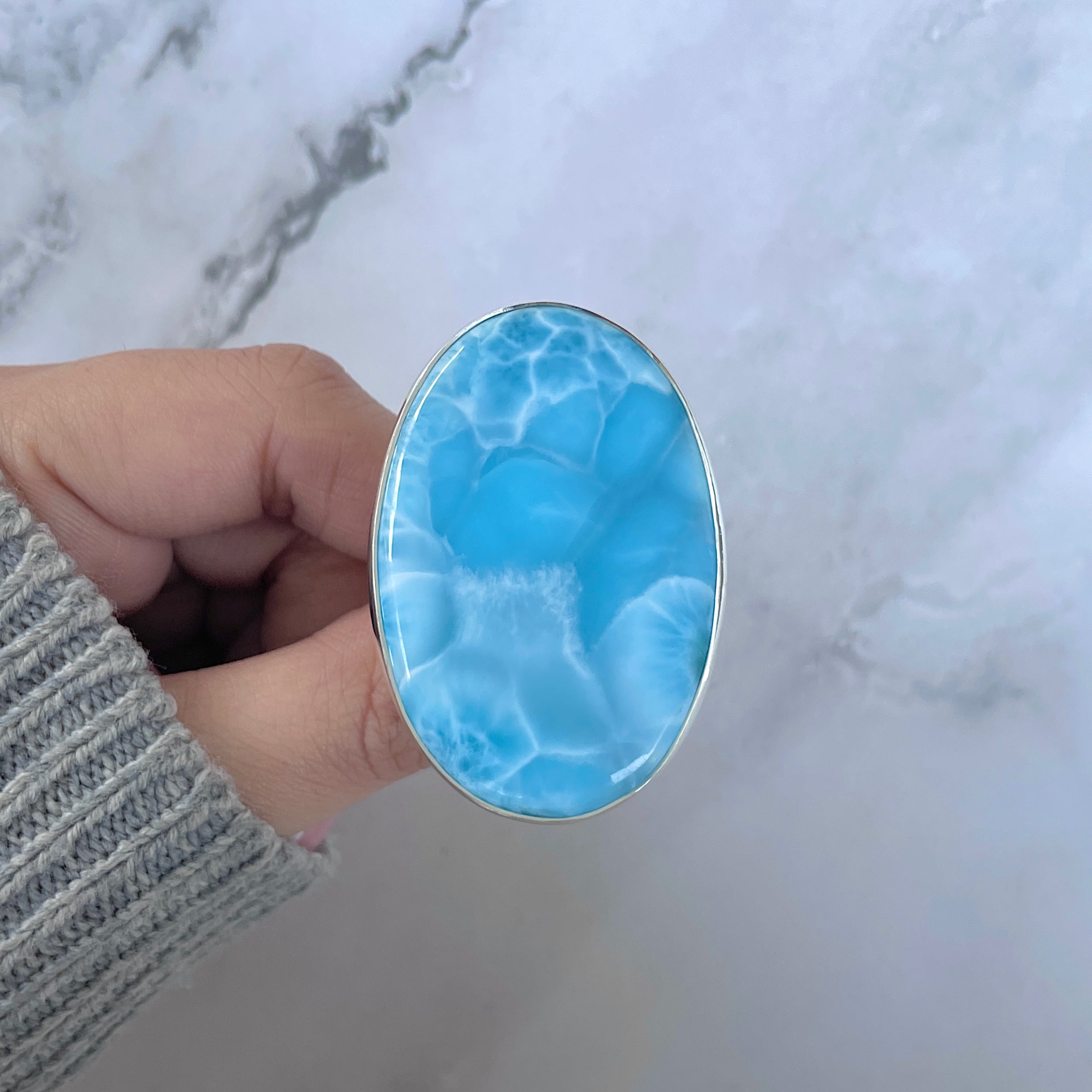 Larimar Adjustable Ring-(LAR-R-1608.)