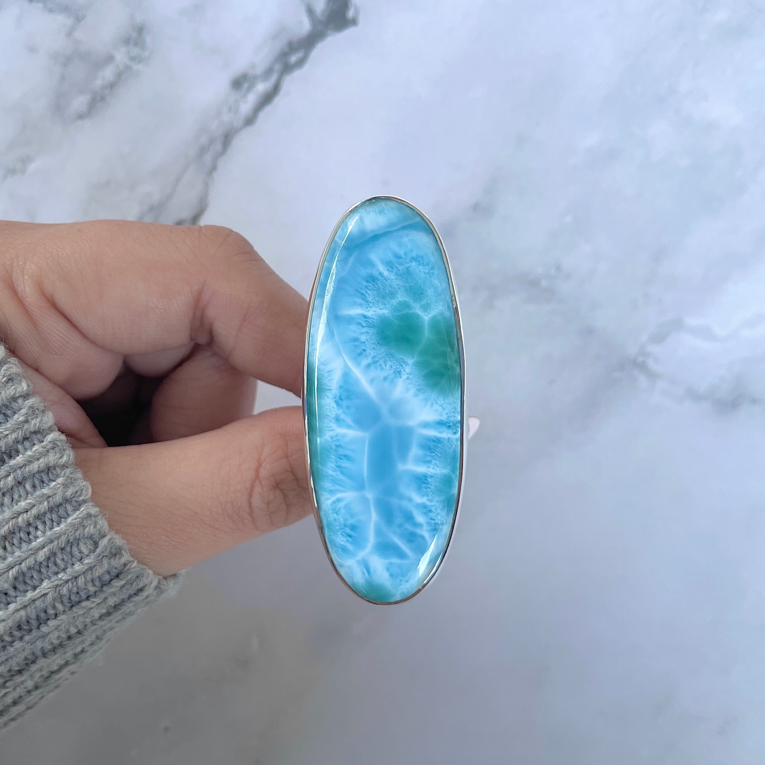 Larimar Adjustable Ring-(LAR-R-1609.)