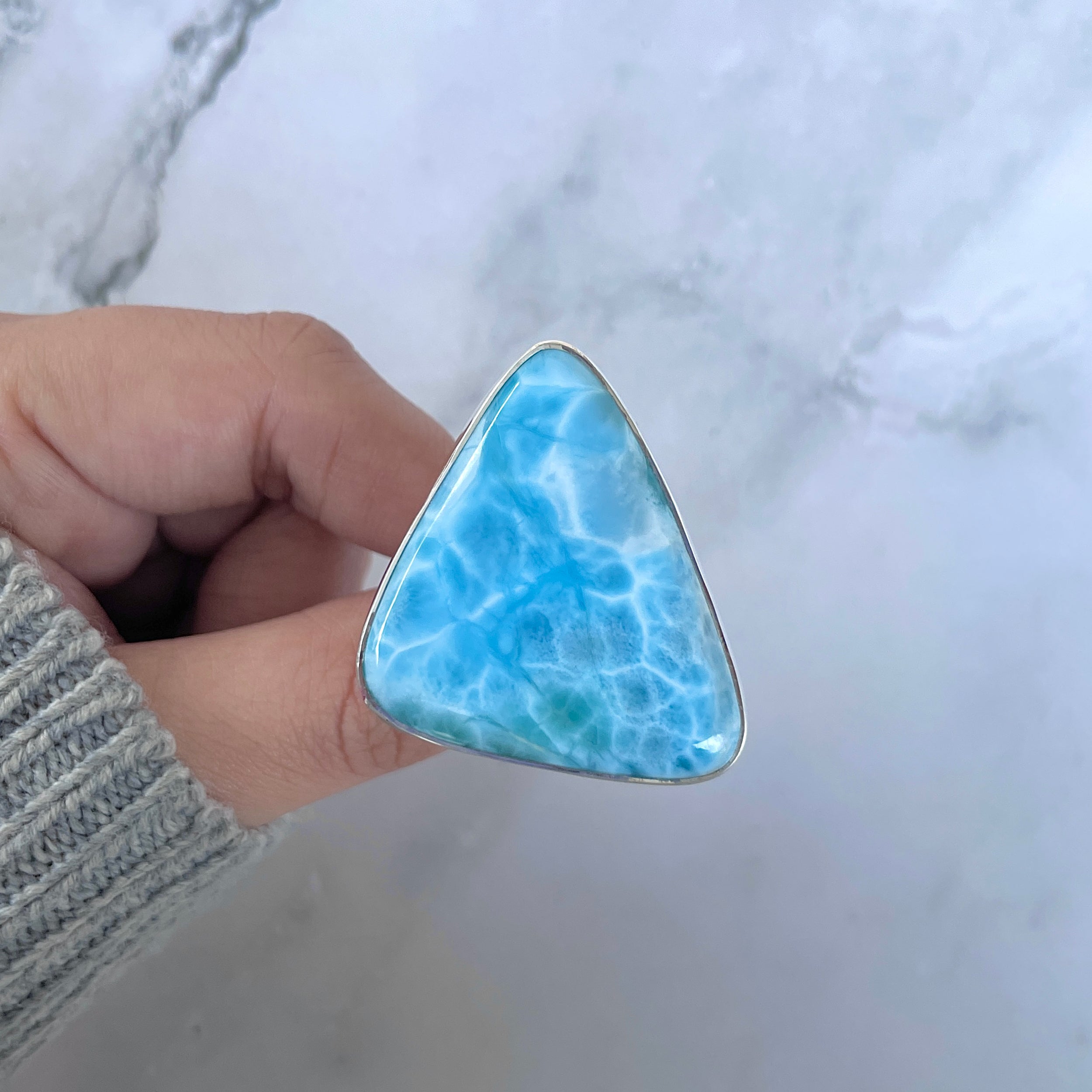 Larimar Adjustable Ring-(LAR-R-1611.)