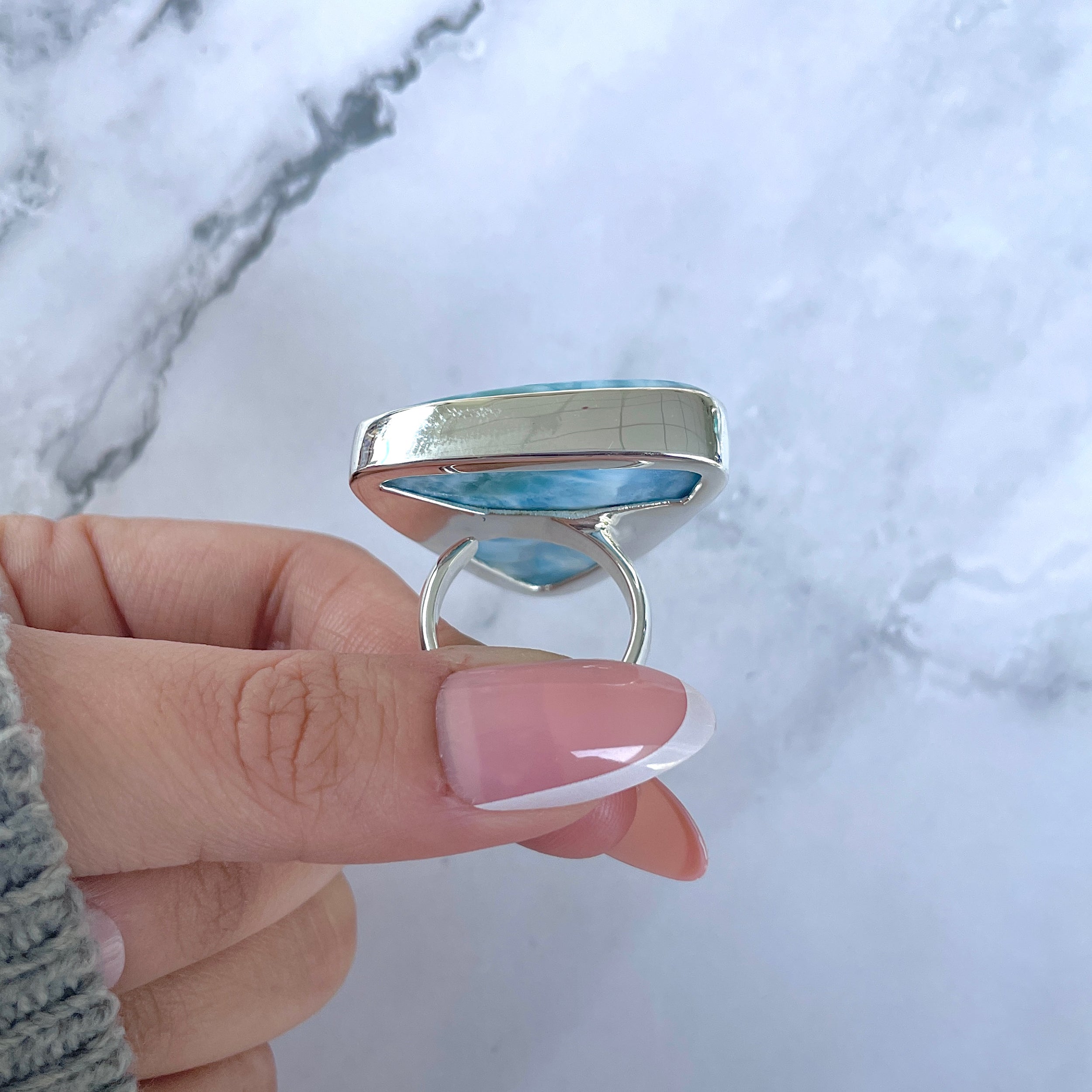 Larimar Adjustable Ring-(LAR-R-1611.)